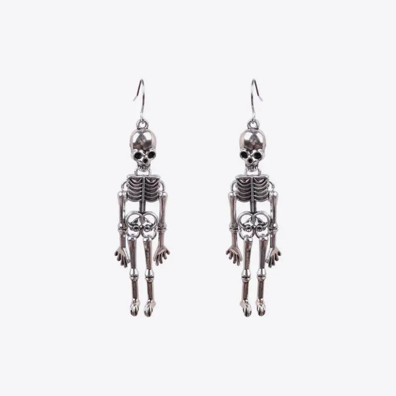 Skeleton Alloy Earrings - FloofChonk