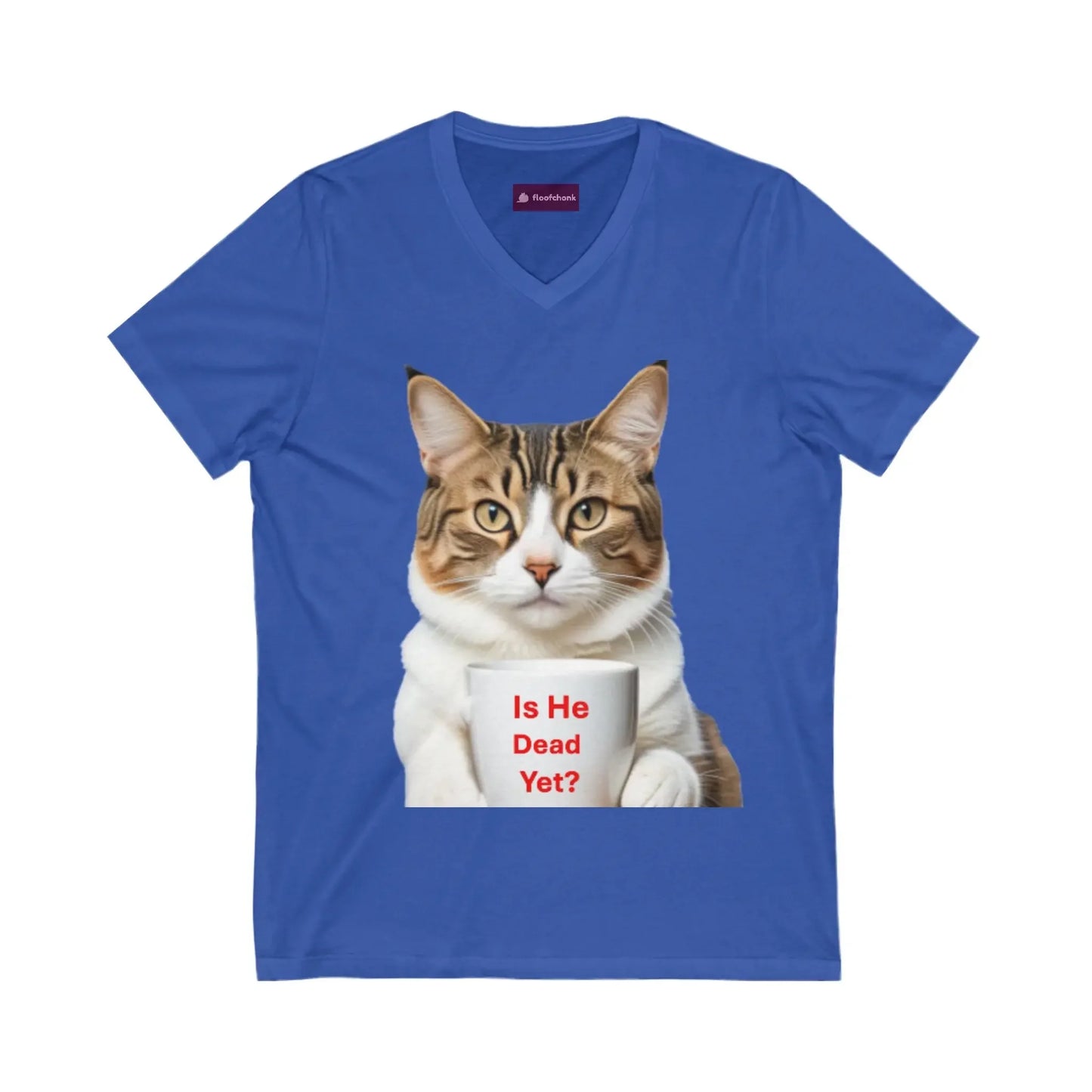Cat V-Neck Tee - Funny Cat Lover Gift - FloofChonk