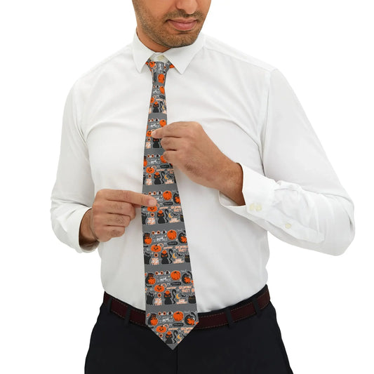 Necktie - Cat-Themed Animal Tie for Men, Perfect Gift for Cat Owners, Birthday Father's Day - FloofChonk