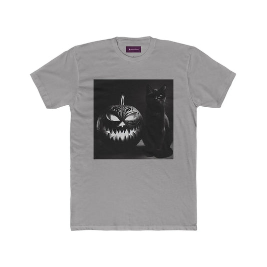 Halloween Cat & Pumpkin Unisex Tee - FloofChonk