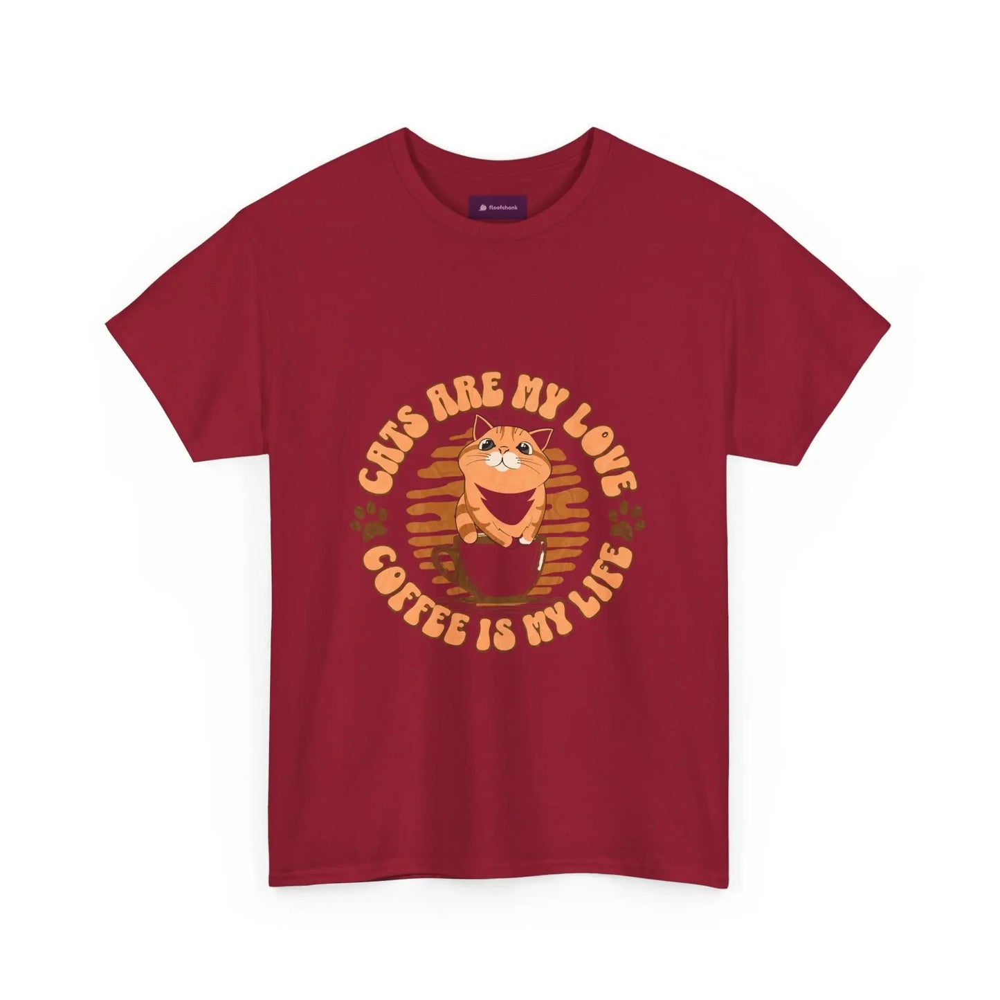 Retro Coffee Tee, Funny Cat Lover Shirt - FloofChonk