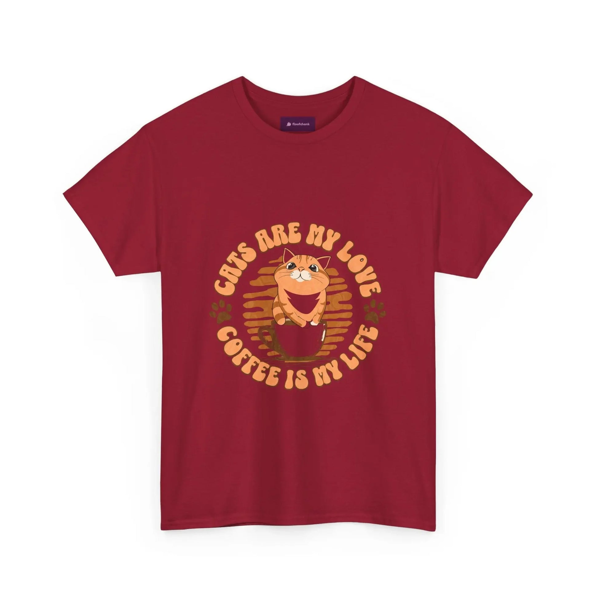 Retro Coffee Tee, Funny Cat Lover Shirt - FloofChonk