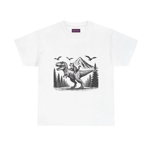 Dinosaur Cat Tee - FloofChonk