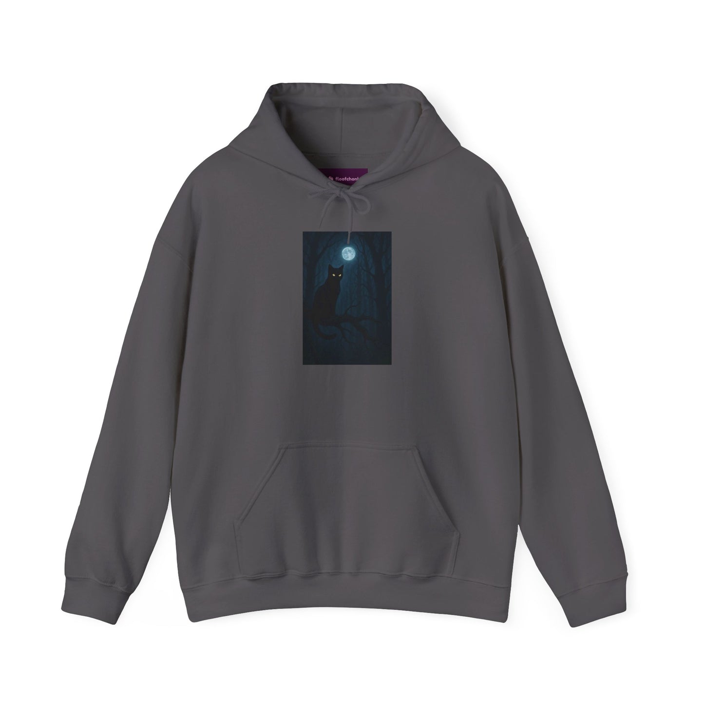 Mystical Cat Hoodie, Cozy Sweatshirt for Cat Lovers, Halloween Wear, Gift for Animal Lovers, Comfortable Casual Fashion