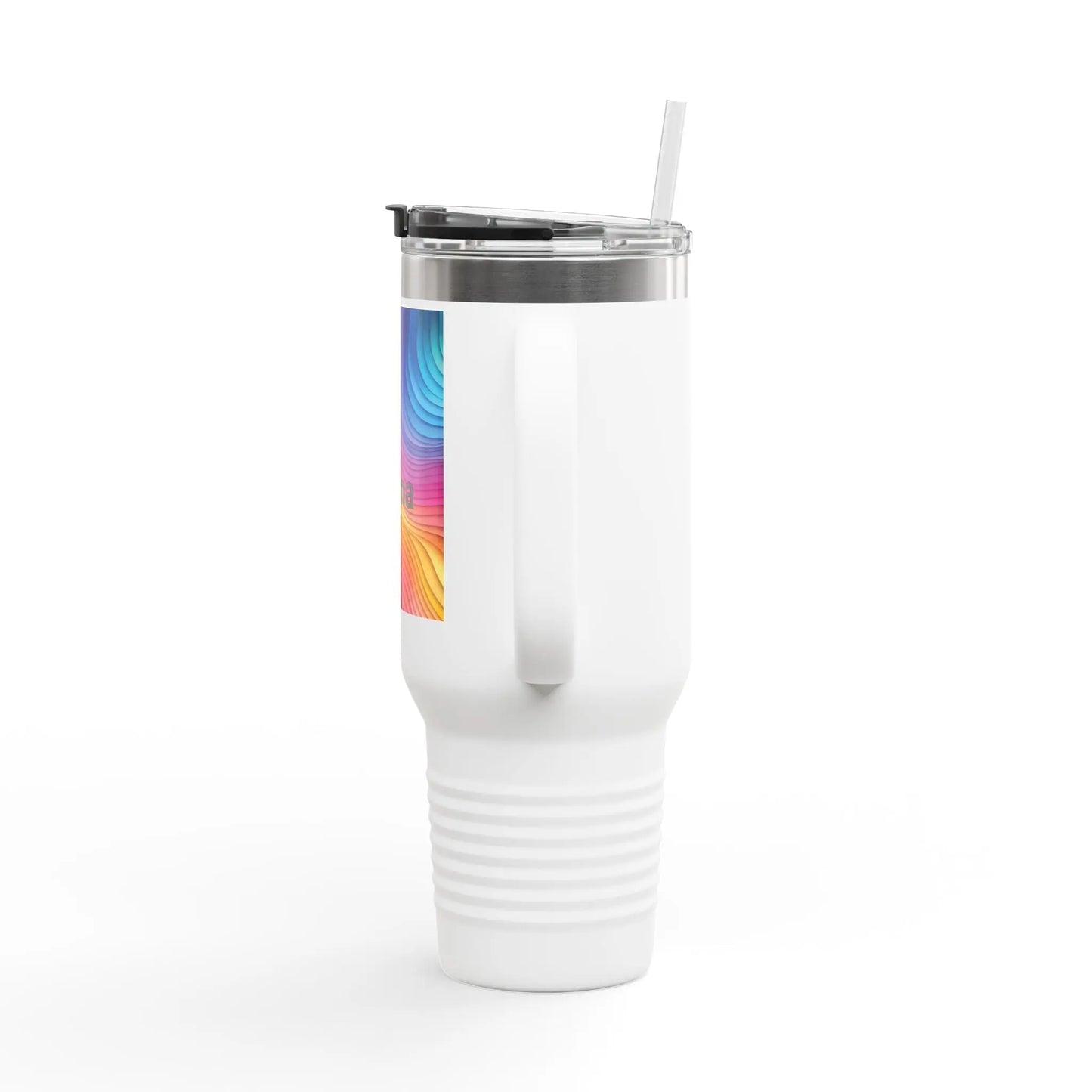 Personalized 40oz Travel Mug, Vibrant Color Wave, Gift for Coffee Lovers, Road Trips, Insulated Tumbler Printify