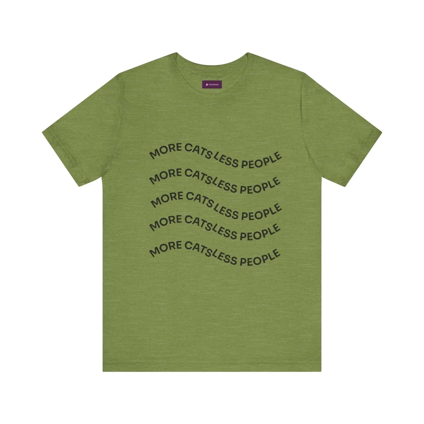 More Cats Less People Cats Graphic Tee - Unisex Jersey Shirt - FloofChonk