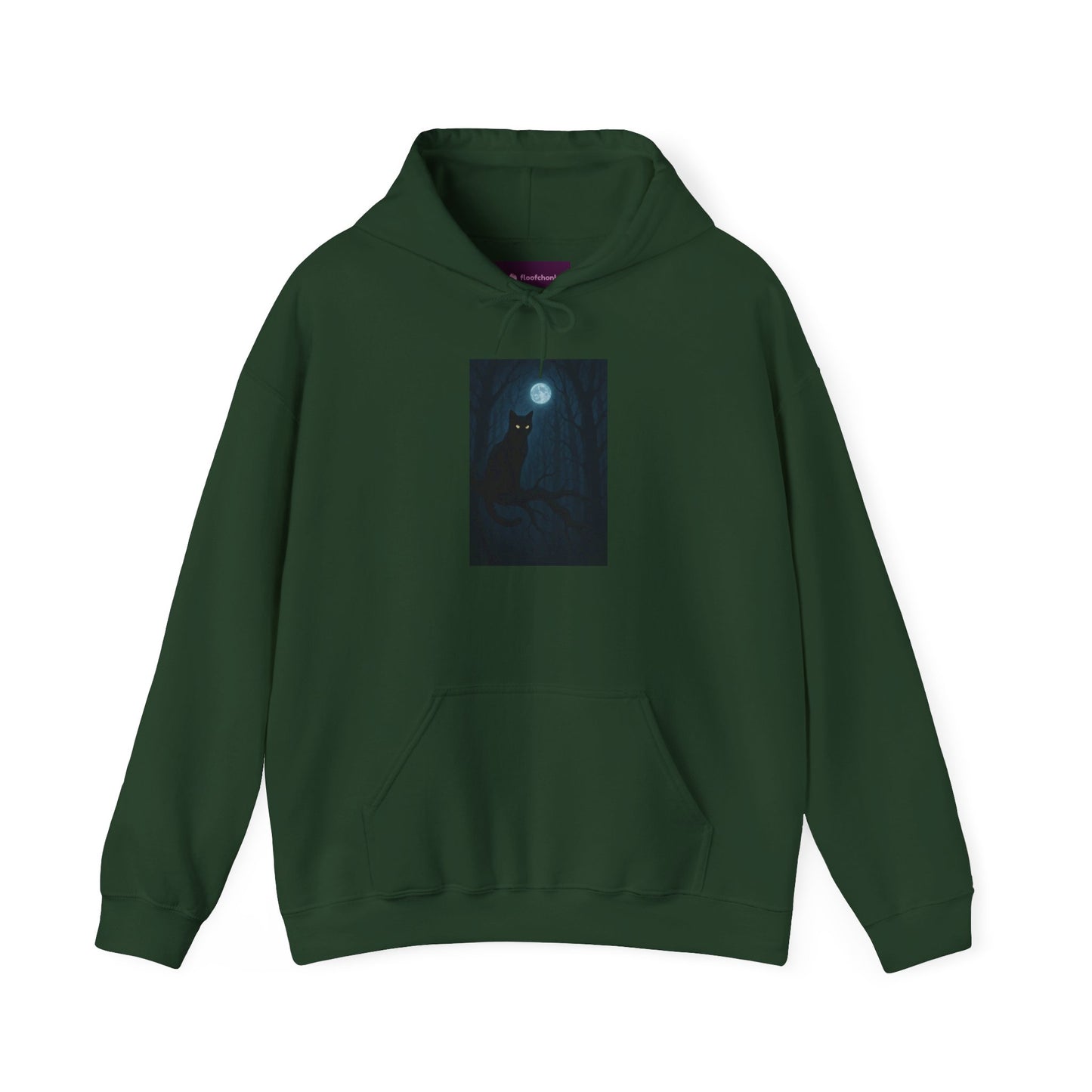 Mystical Cat Hoodie, Cozy Sweatshirt for Cat Lovers, Halloween Wear, Gift for Animal Lovers, Comfortable Casual Fashion