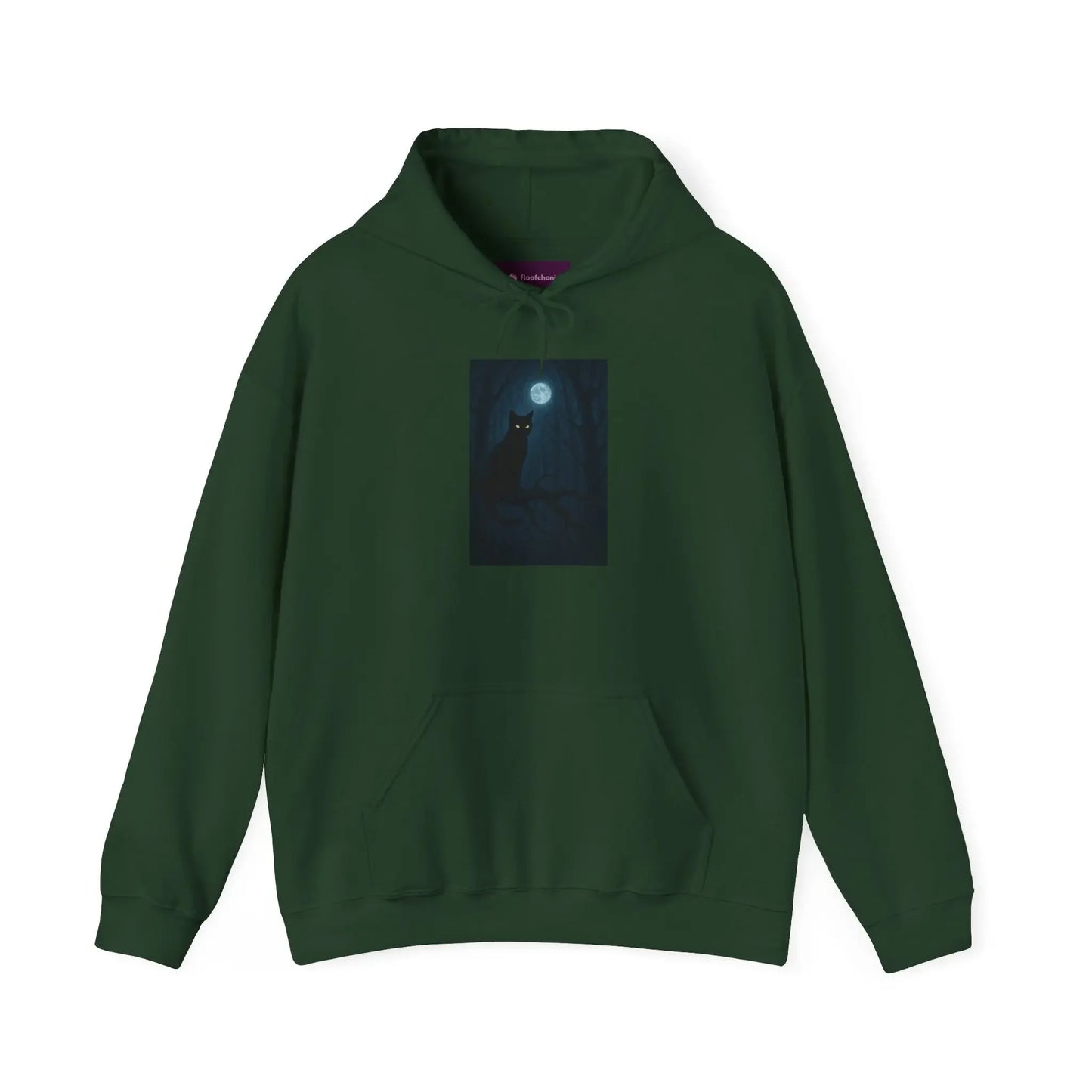 Mystical Cat Hoodie, Cozy Sweatshirt for Cat Lovers, Halloween Wear, Gift for Animal Lovers, Comfortable Casual Fashion - FloofChonk