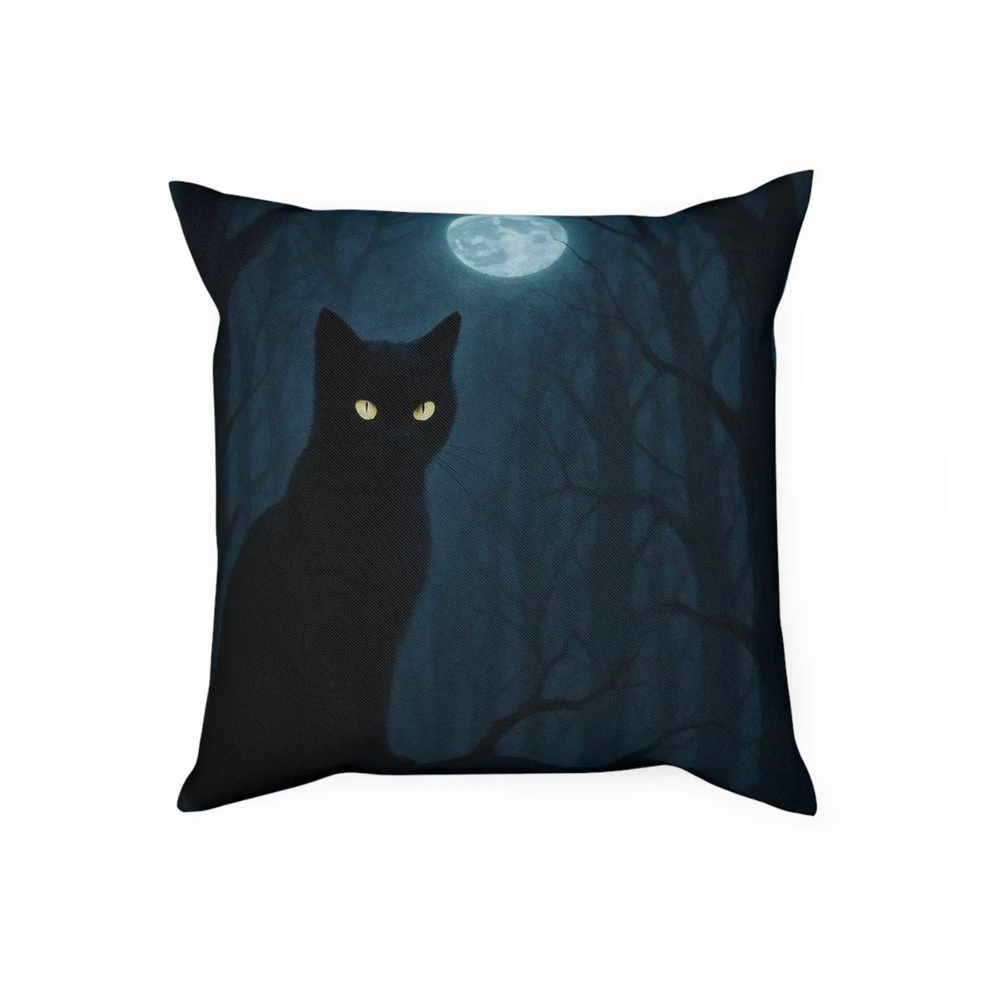 Mystical Cat Cushion - Halloween Decor, Cozy Home Accent, Gift for Cat Lovers, Witchy Vibes, Dark Aesthetic Pillow, Decorative Throw Pillow,