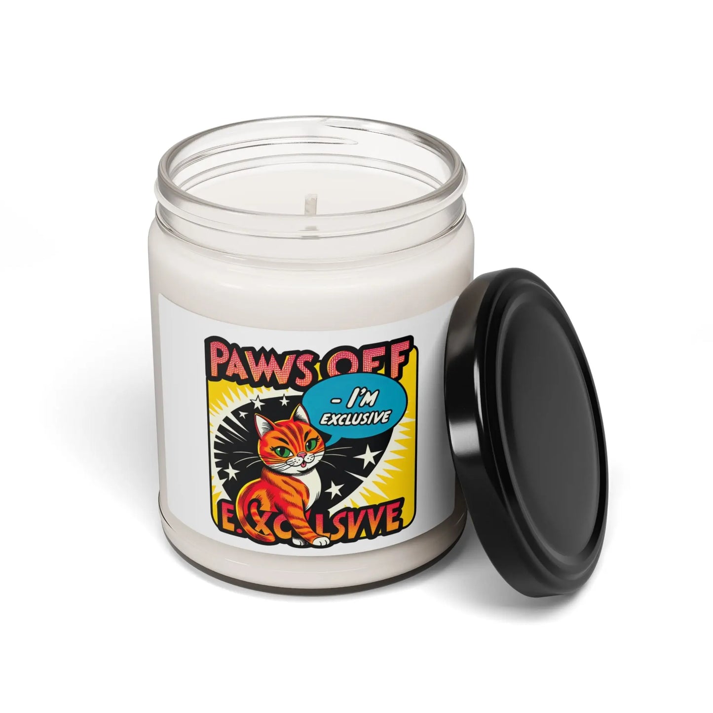 Exclusive Paws Off Scented Soy Candle | Perfect Gift for Cat Lovers, Home Decor, Relaxation, Cozy Vibes, Pet-Themed Printify
