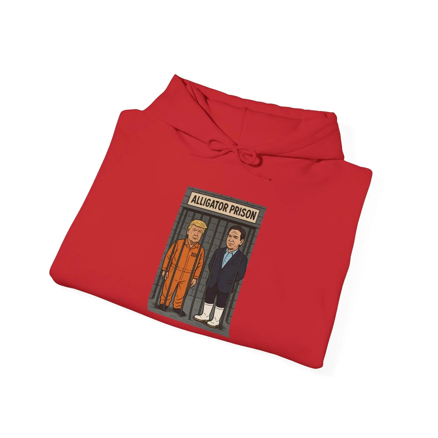 Trump Prison Humor Hoodie - Funny Unisex Sweatshirt, Gift for Friends, Unique Prisoner Design, Cozy Casual Wear, Perfect for Gifting Printify