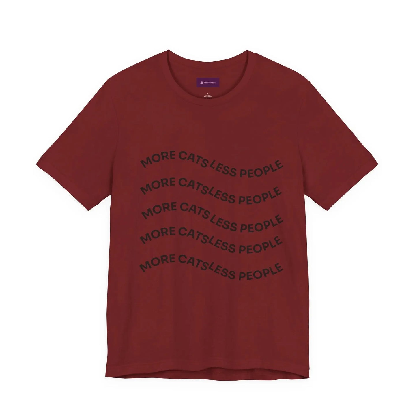 More Cats Less People Cats Graphic Tee - Unisex Jersey Shirt - FloofChonk