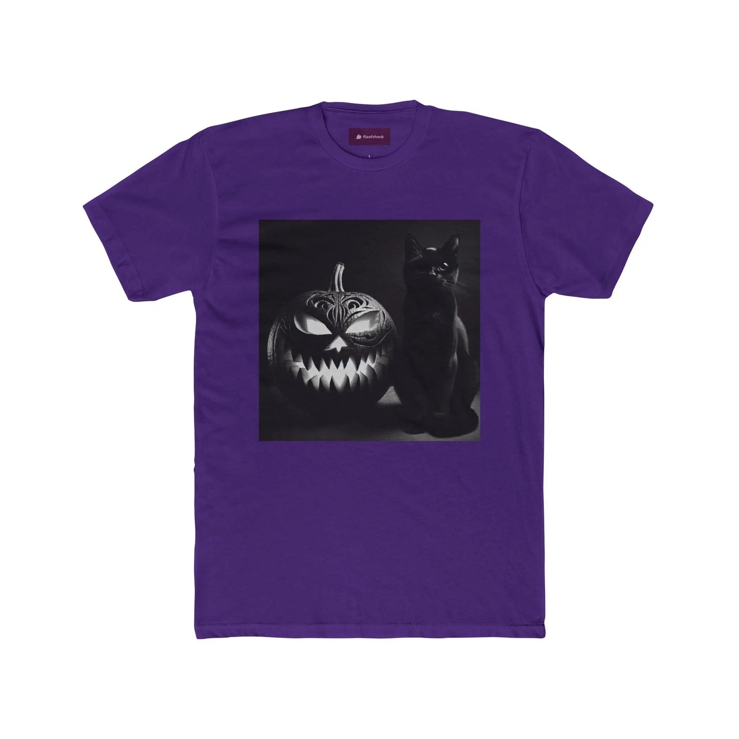 Halloween Cat & Pumpkin Unisex Tee - FloofChonk