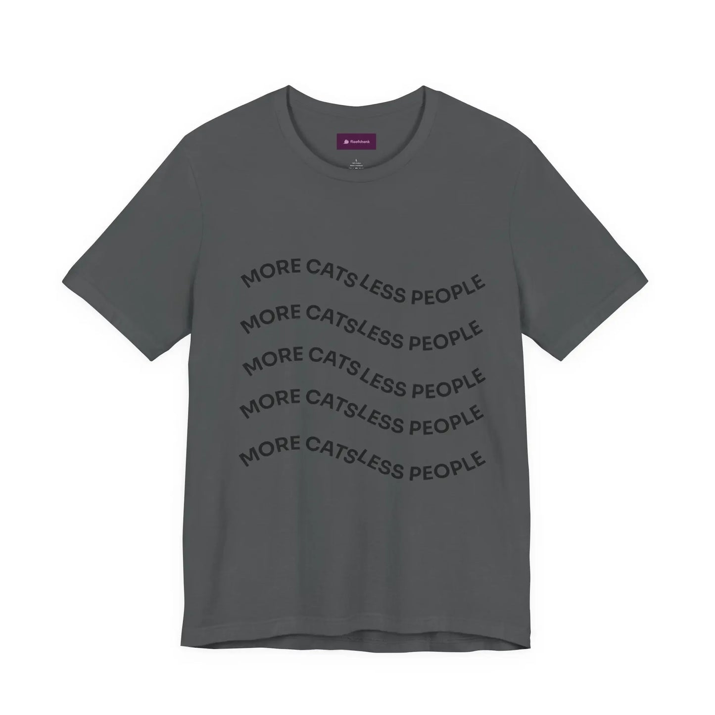 More Cats Less People Cats Graphic Tee - Unisex Jersey Shirt - FloofChonk