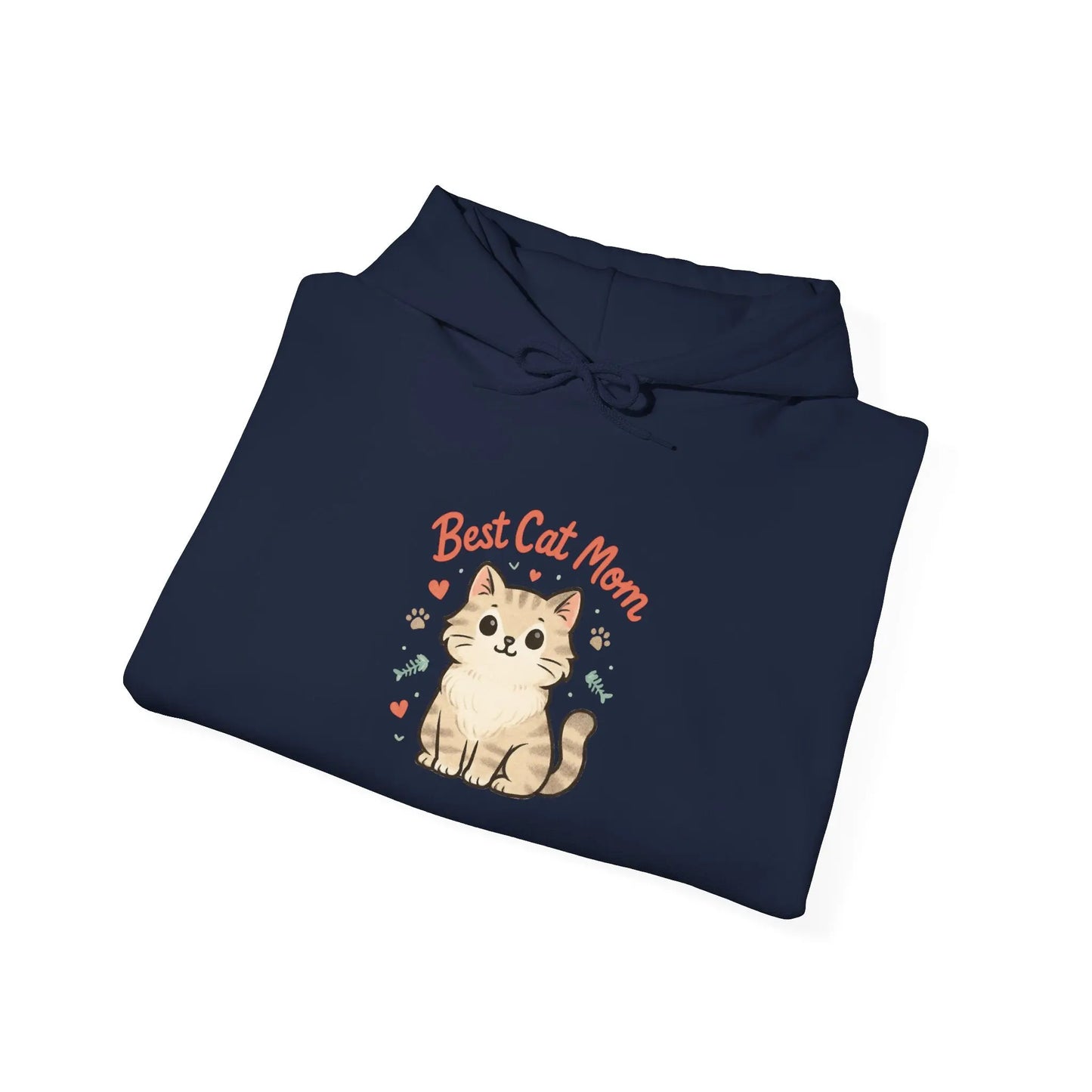 Cute Cat Mom Hoodie, Best Cat Mom Sweatshirt, Gifts for Cat Lovers, Cozy Animal Sweatshirt, Unisex Cat Apparel Printify