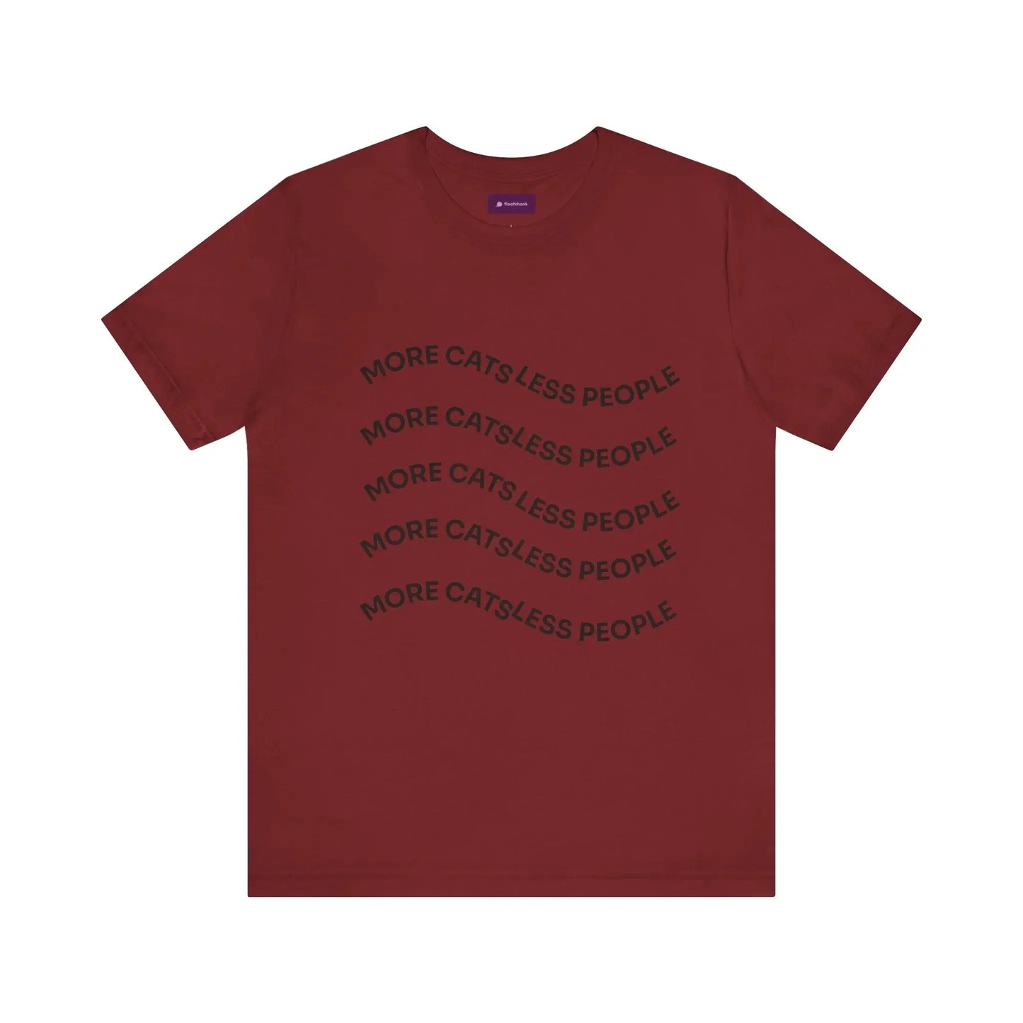 More Cats Less People Cats Graphic Tee - Unisex Jersey Shirt - FloofChonk