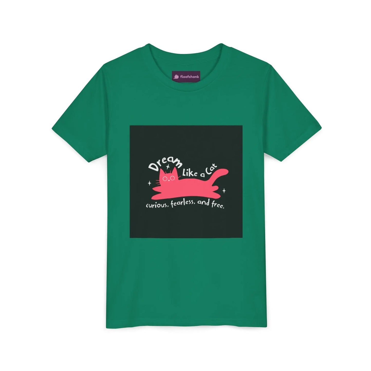 Dream Like a Cat Youth Tee - Fun Cat Design, Perfect Gift for Kids, Birthday Present, Cat Lovers, Inspirational Apparel Printify