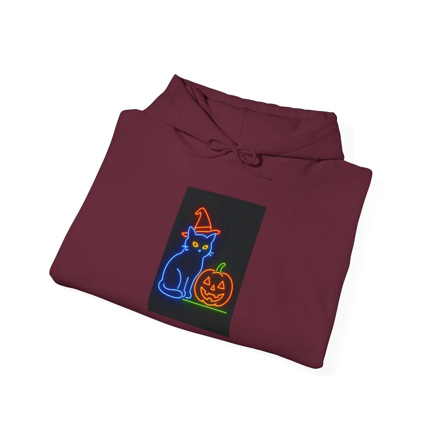 Halloween Cat Hoodie, Cozy Fall Apparel, Spooky Season Outfit, Gift for Cat Lovers, Unisex Sweatshirt, Halloween Sweatshirt, Cat Lover Gift,