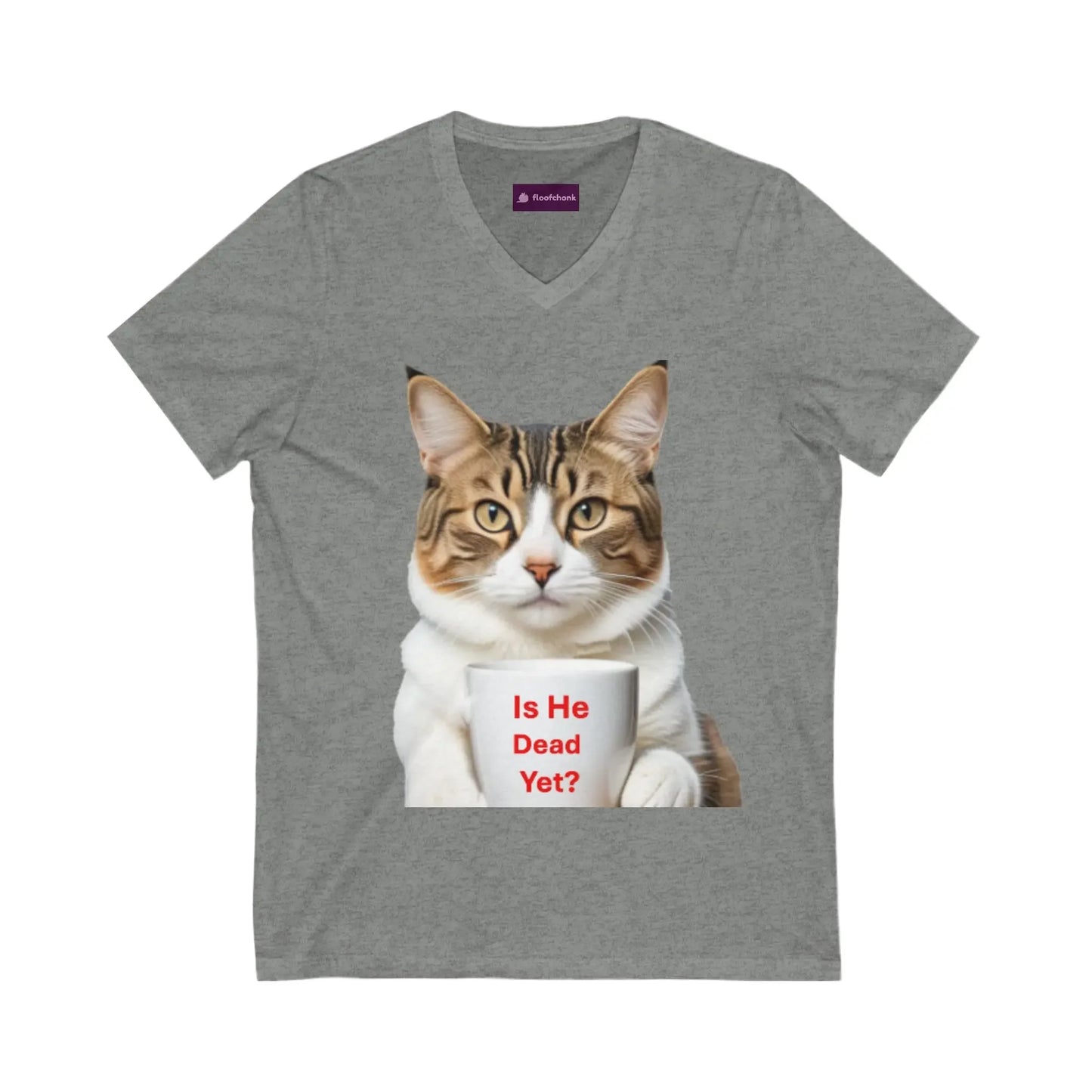 Cat V-Neck Tee - Funny Cat Lover Gift - FloofChonk