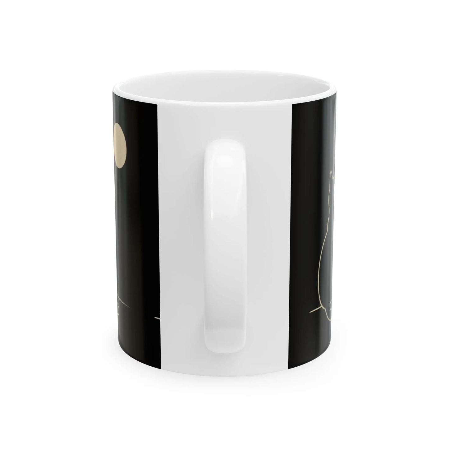 Cat Silhouette Mug, Cozy Cat Lover Gift, Cute Gift for Pet Owners, Moonlit Night Mug, Perfect for Coffee or Tea Lovers, Ceramic Mug, Cat Printify