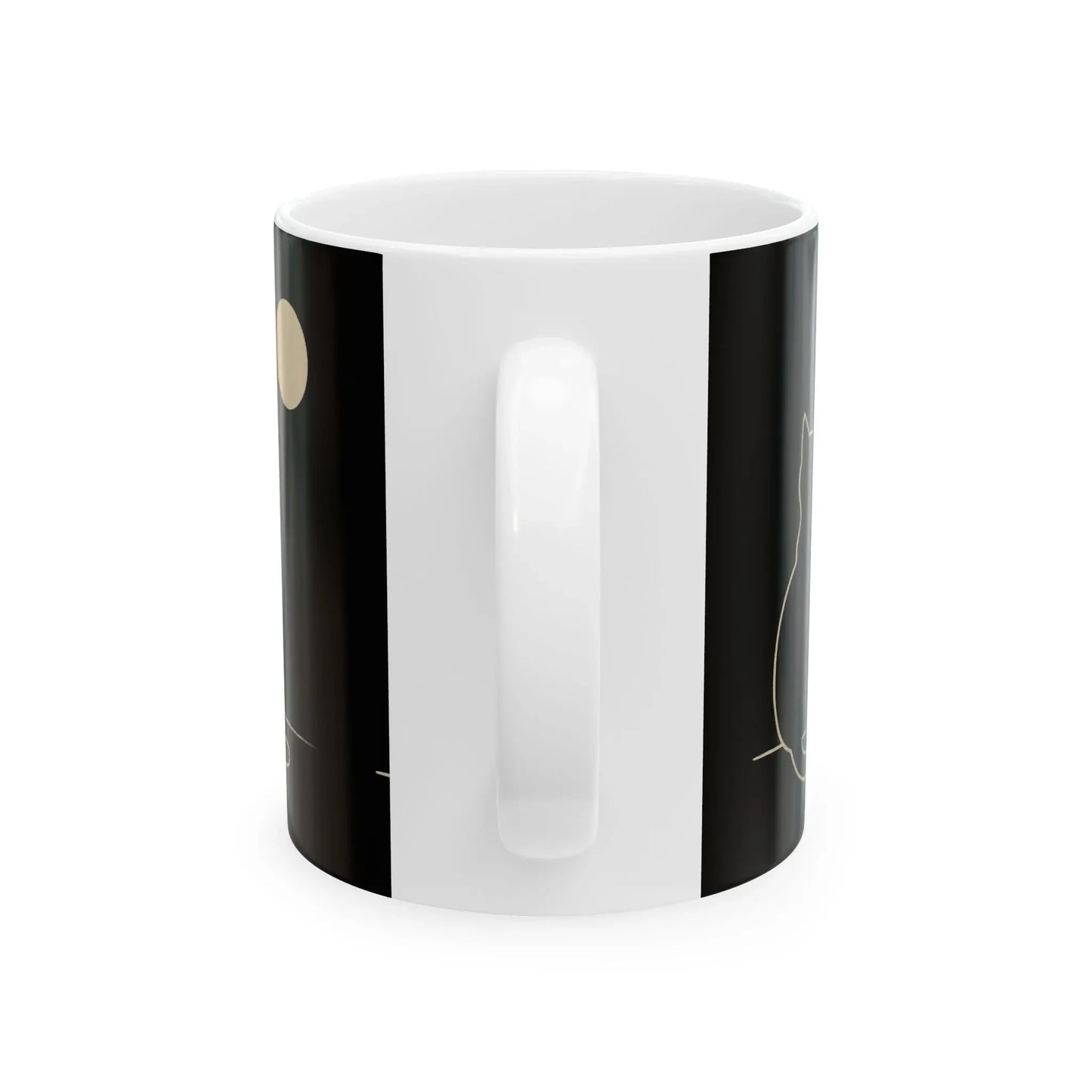 Cat Silhouette Mug, Cozy Cat Lover Gift - FloofChonk