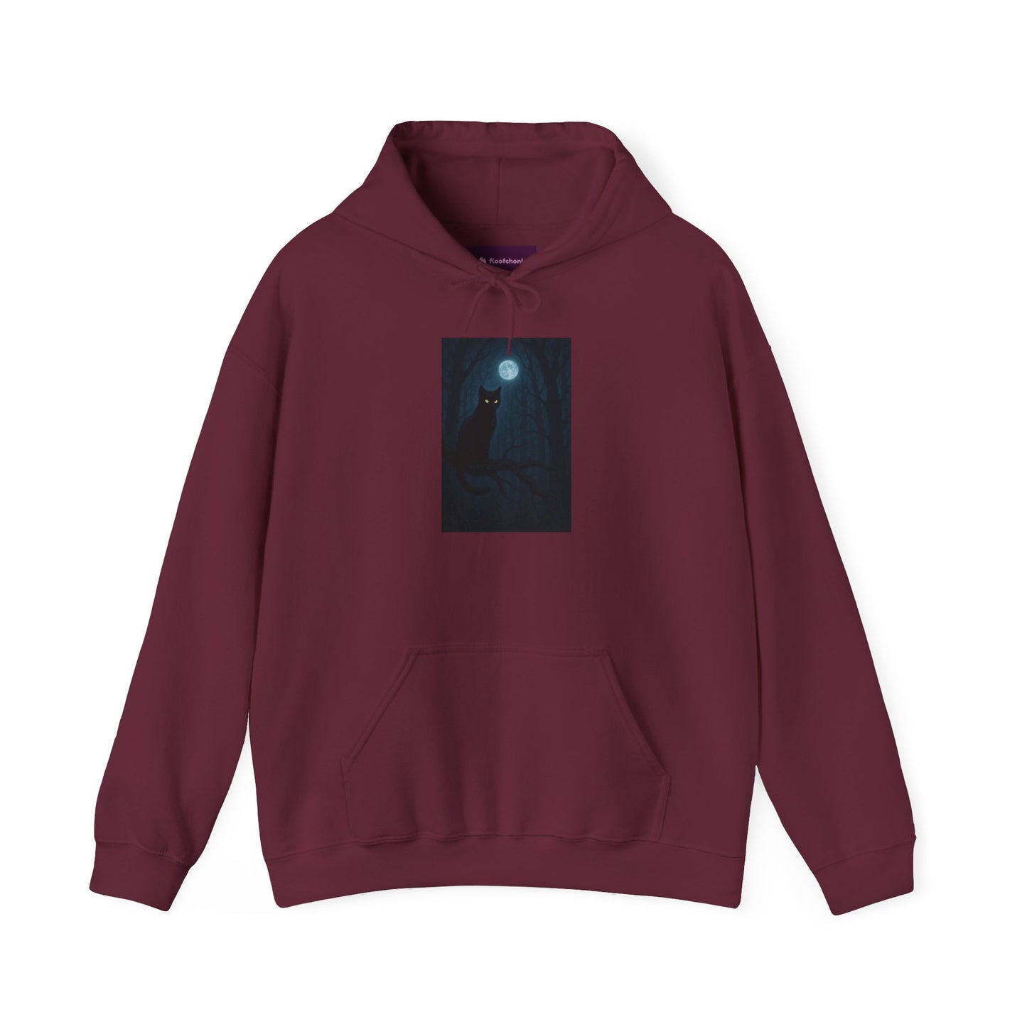 Mystical Cat Hoodie, Cozy Sweatshirt for Cat Lovers, Halloween Wear, Gift for Animal Lovers, Comfortable Casual Fashion