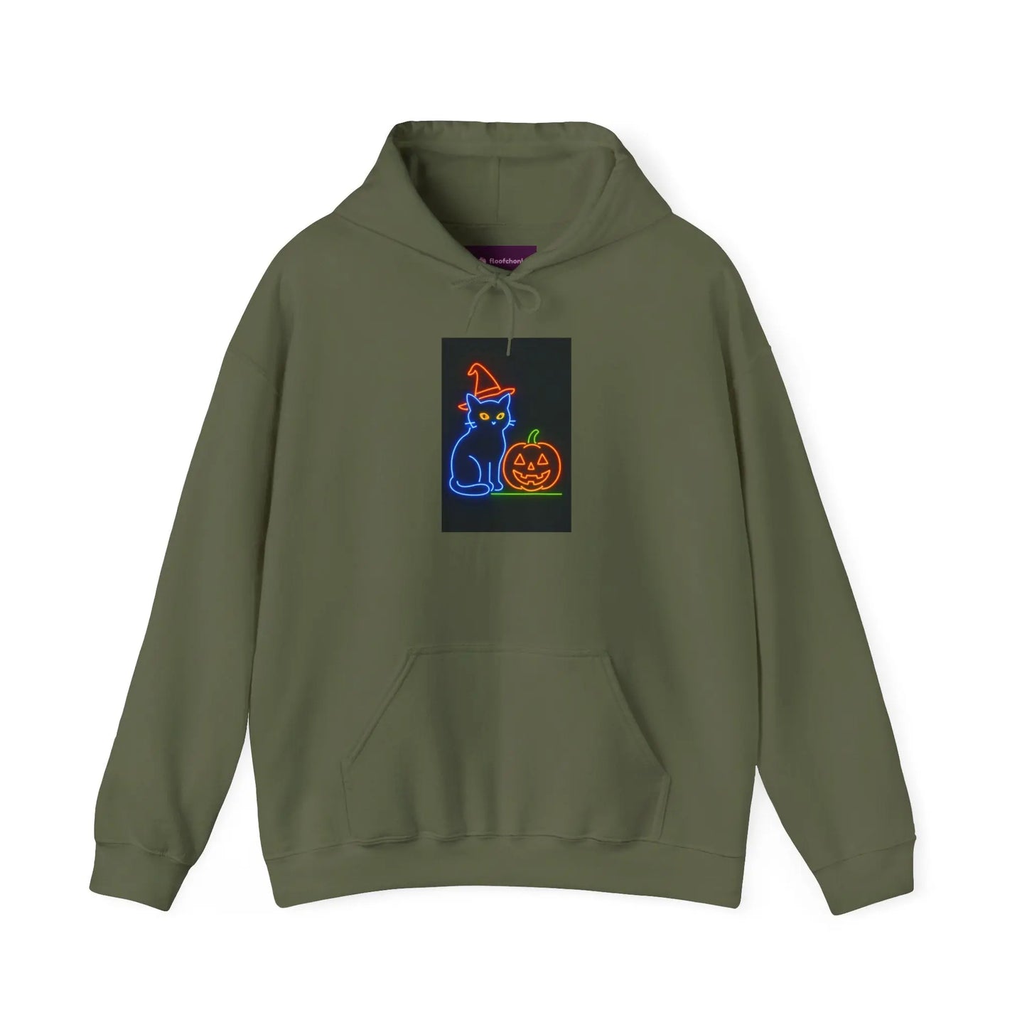 Halloween Cat Hoodie, Cozy Fall Apparel, Spooky Season Outfit, Gift for Cat Lovers, Unisex Sweatshirt, Halloween Sweatshirt, Cat Lover Gift,