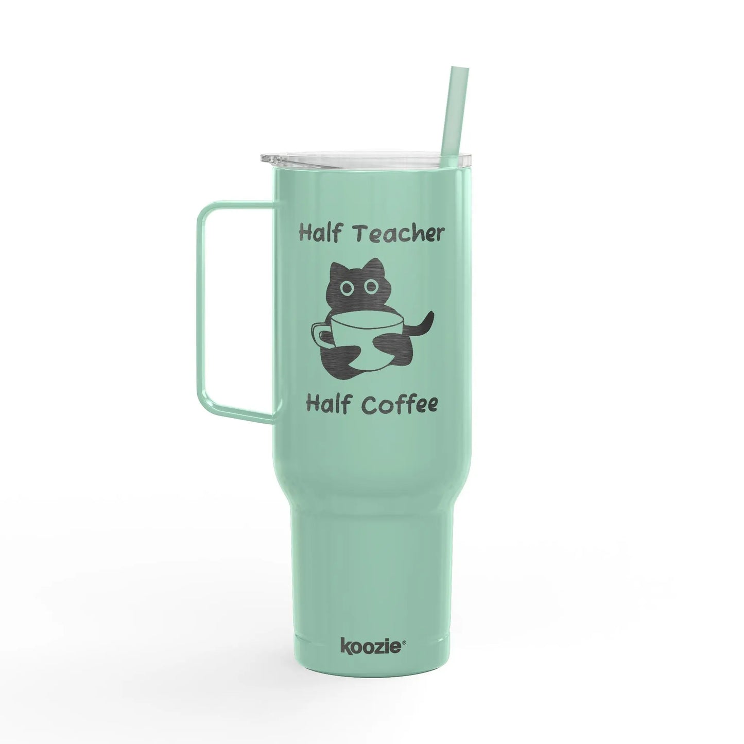 "Half Teacher Half Coffee" Insulated Tumbler Printify