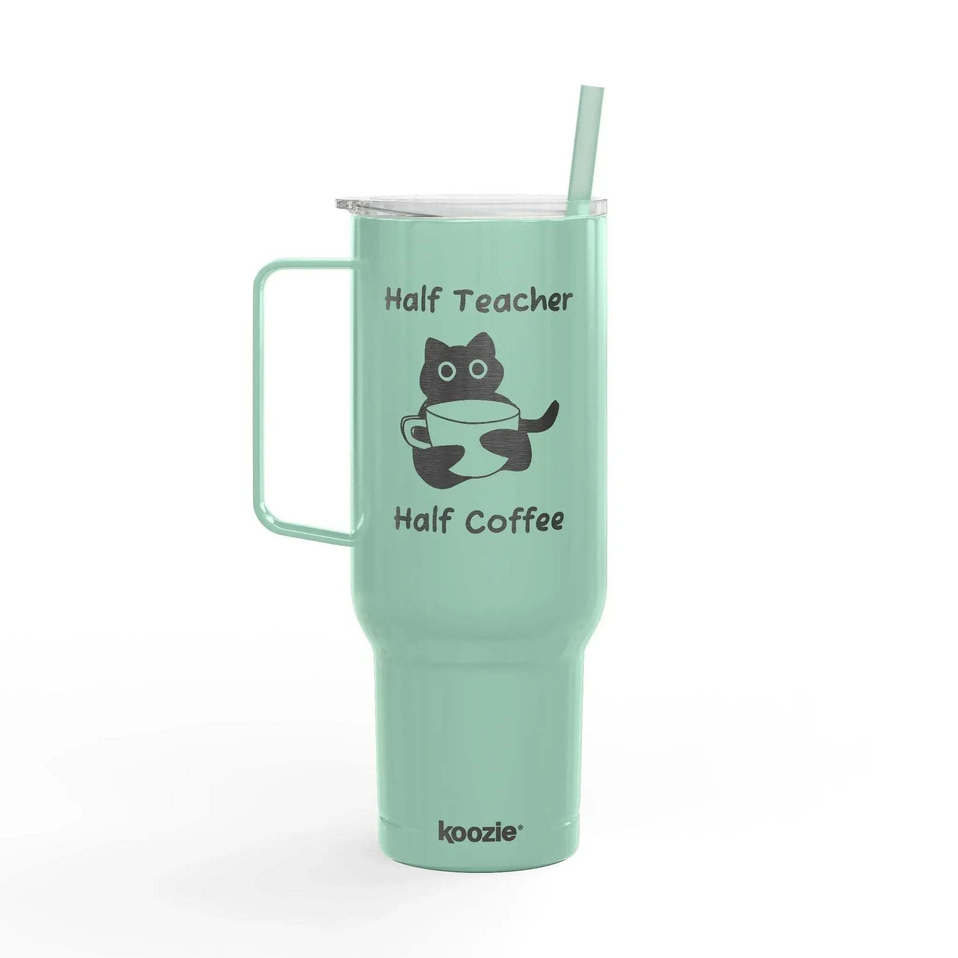 Half Teacher Half Coffee Insulated Tumbler - FloofChonk