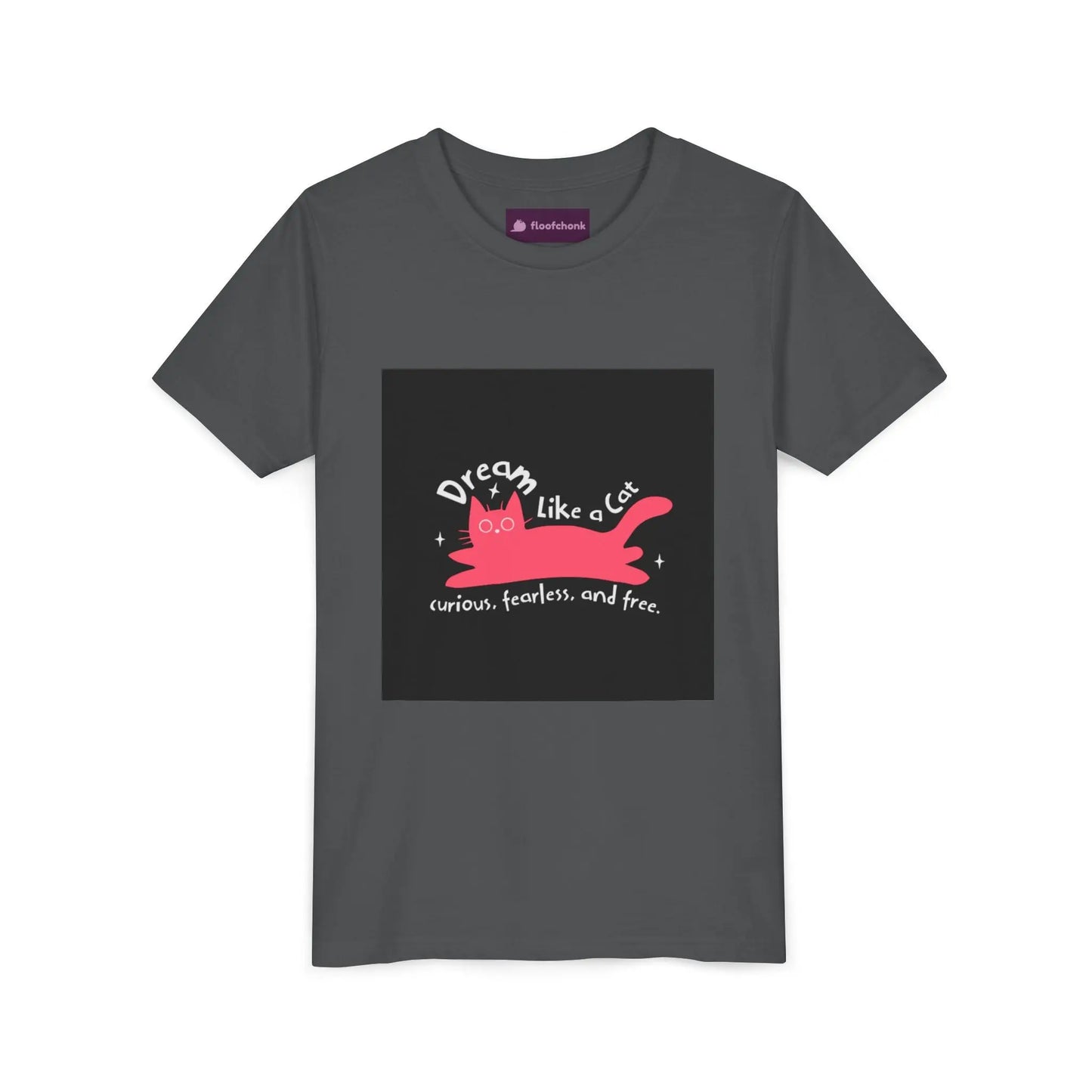 Dream Like a Cat Youth Tee - Fun Cat Design, Perfect Gift for Kids, Birthday Present, Cat Lovers, Inspirational Apparel Printify