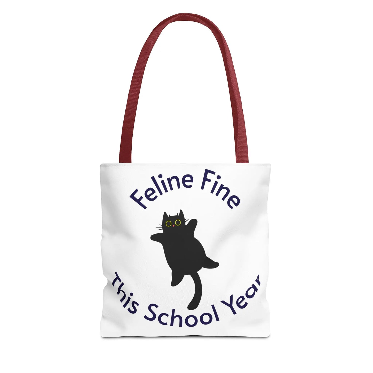 Teacher Tote Bag - Feline Fine This School Year Printify
