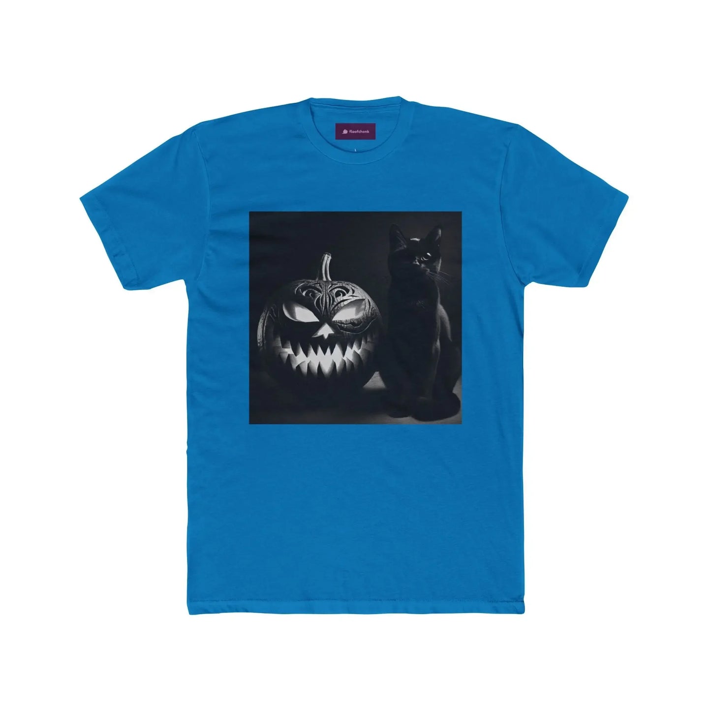 Halloween Cat & Pumpkin Unisex Tee - FloofChonk