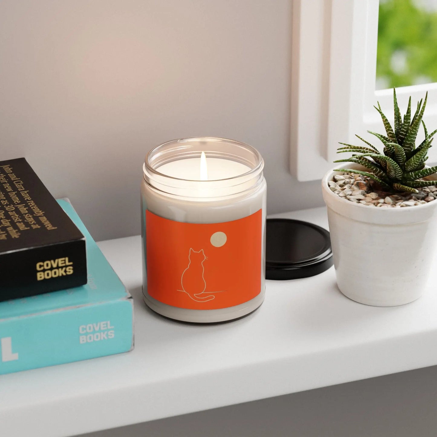 Cozy Cat Candle, Relaxation Candle, Cat Lover Gift, Home Decor Candle, Self-Care Candle, Scented Soy Candle Printify