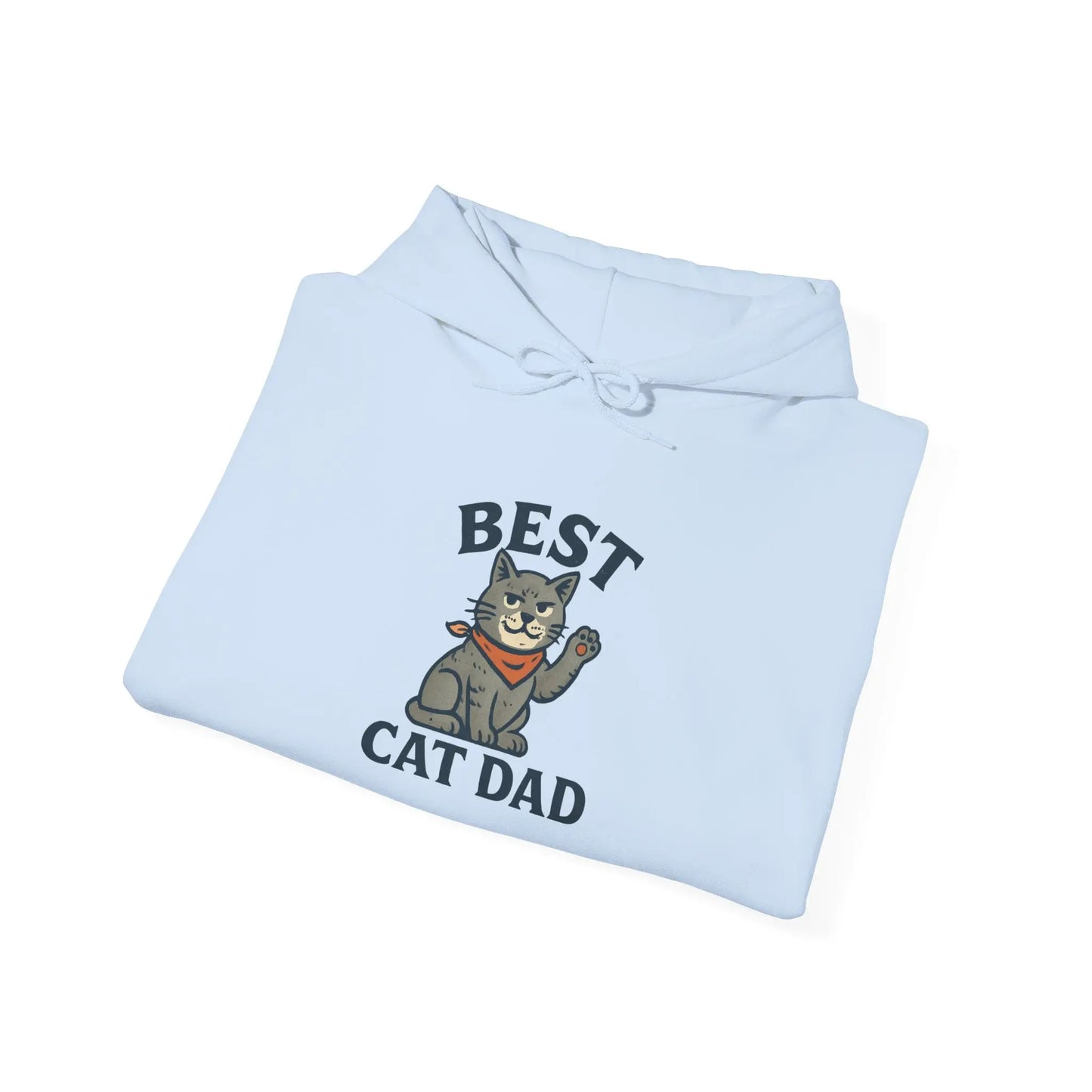 Best Cat Dad Hooded Sweatshirt, Cat Lover Gift, Funny Sweatshirt, Pet Dad Apparel, Cozy Cat Dad Hoodie Printify