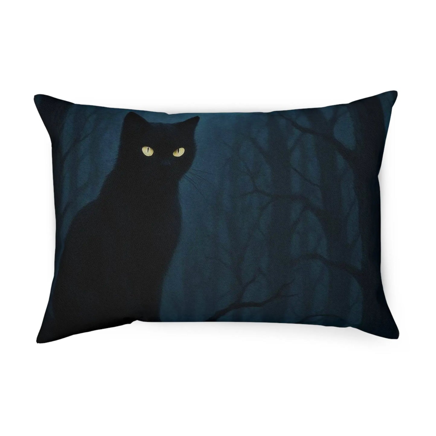 Mystical Cat Cushion - Halloween Decor, Cozy Home Accent, Gift for Cat Lovers, Witchy Vibes, Dark Aesthetic Pillow, Decorative Throw Pillow,