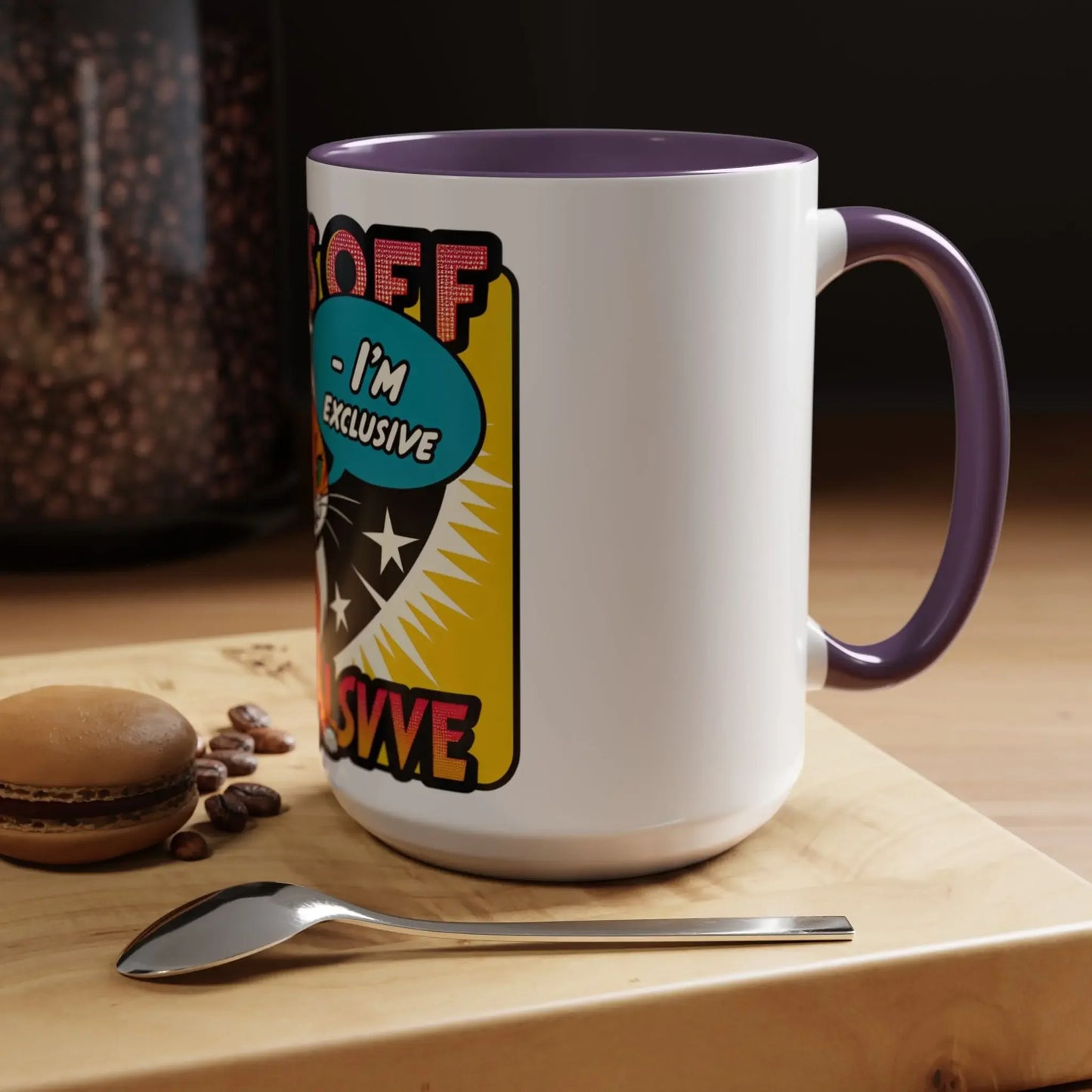 Exclusive Cat Coffee Mug - Paws Off Design, Funny Mugs - FloofChonk Exclusive - FloofChonk