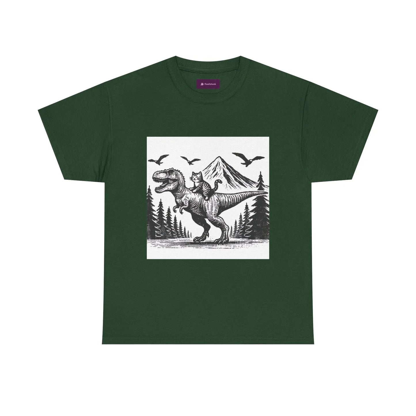 Dinosaur Cat Tee Printify