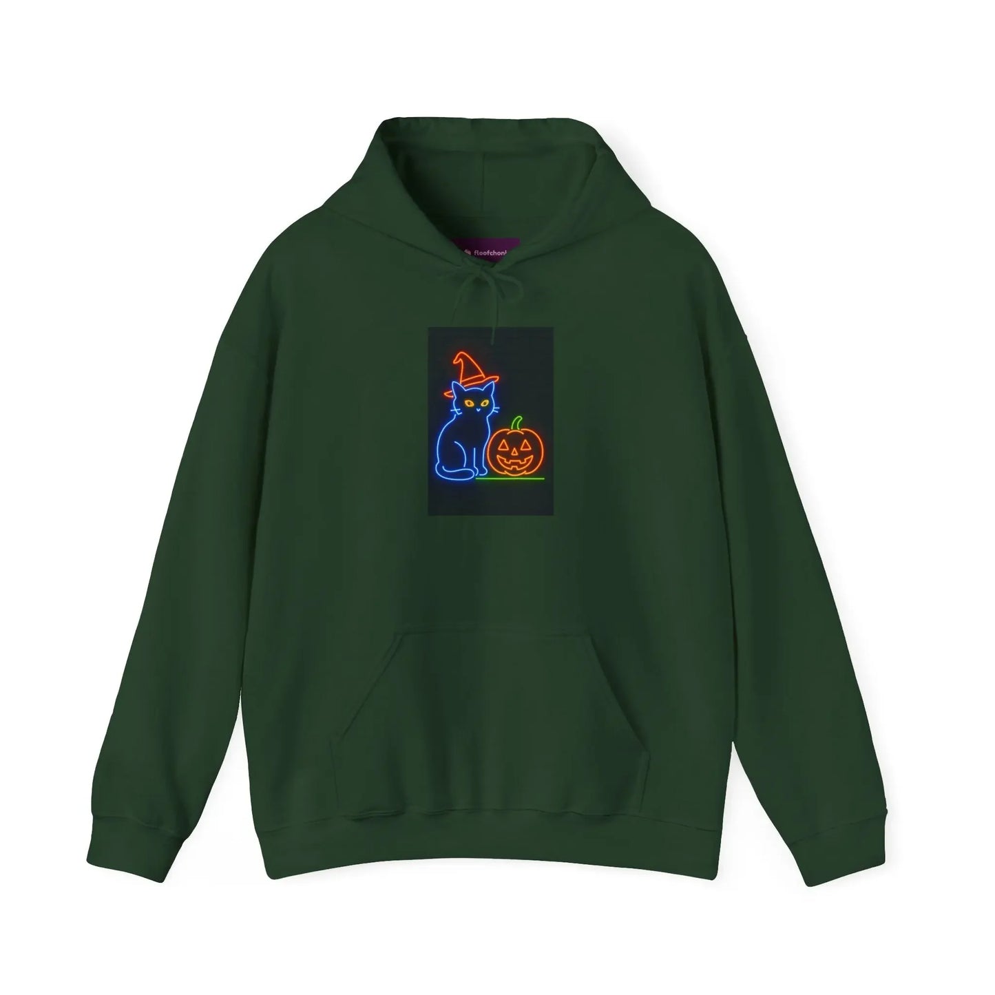 Halloween Cat Hoodie, Cozy Fall Apparel, Spooky Season Outfit, Gift for Cat Lovers, Unisex Sweatshirt, Halloween Sweatshirt, Cat Lover Gift, - FloofChonk