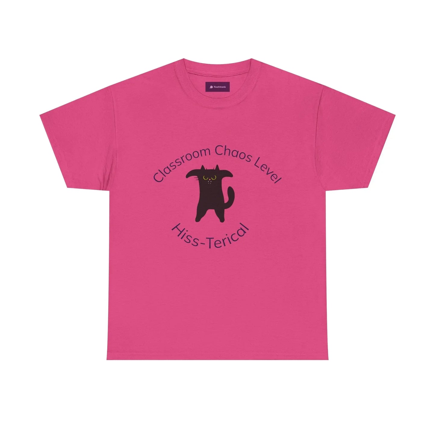 Classroom Chaos Cat Tee – Teacher Humor Cotton Tee - FloofChonk