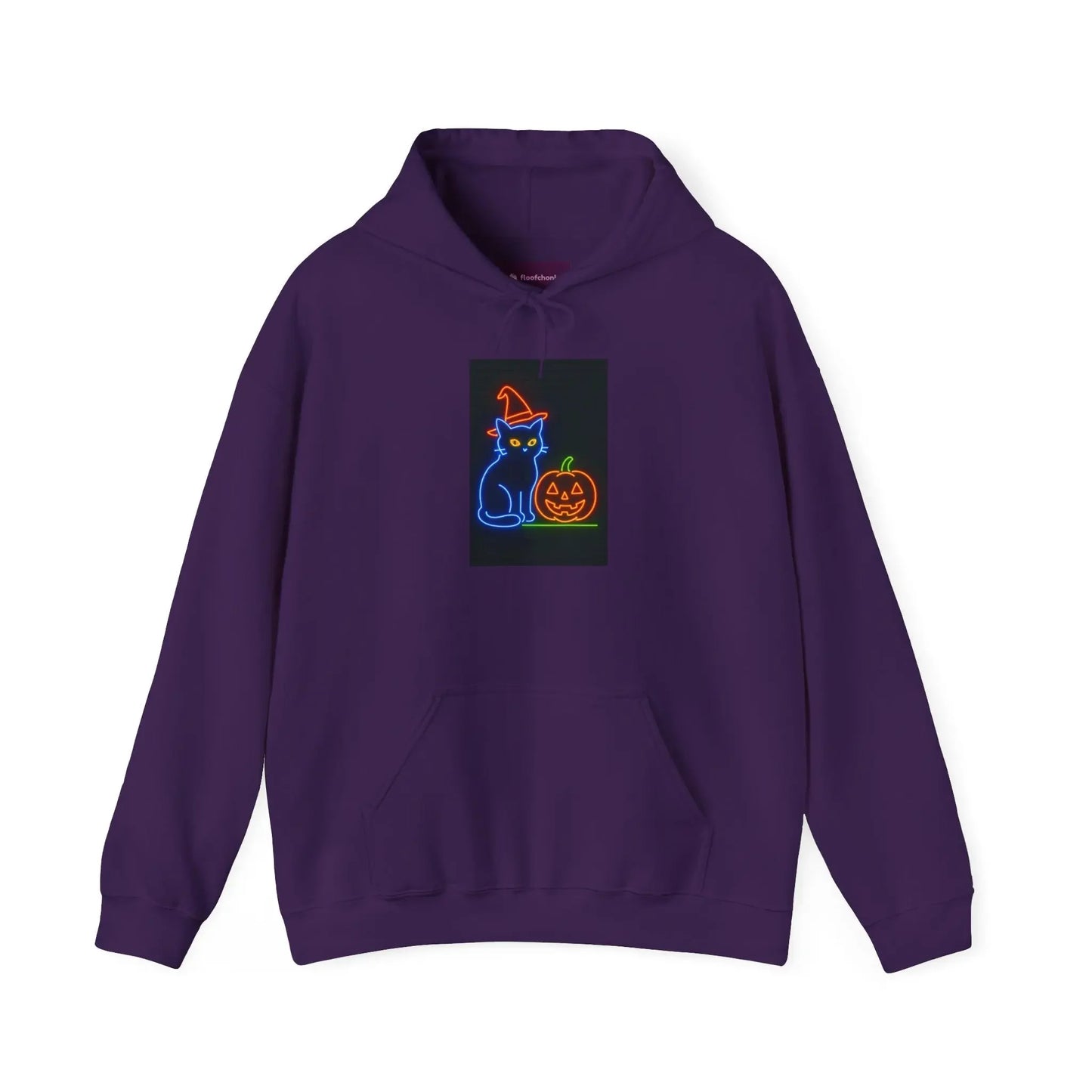 Halloween Cat Hoodie, Cozy Fall Apparel, Spooky Season Outfit, Gift for Cat Lovers, Unisex Sweatshirt, Halloween Sweatshirt, Cat Lover Gift, - FloofChonk