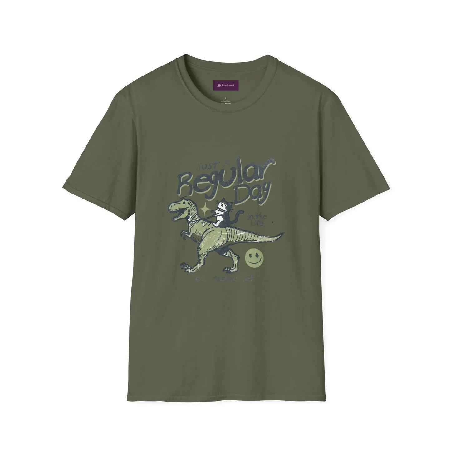 Dinosaur Graphic Tee - Unisex Softstyle T-Shirt for Kids and Adults Printify