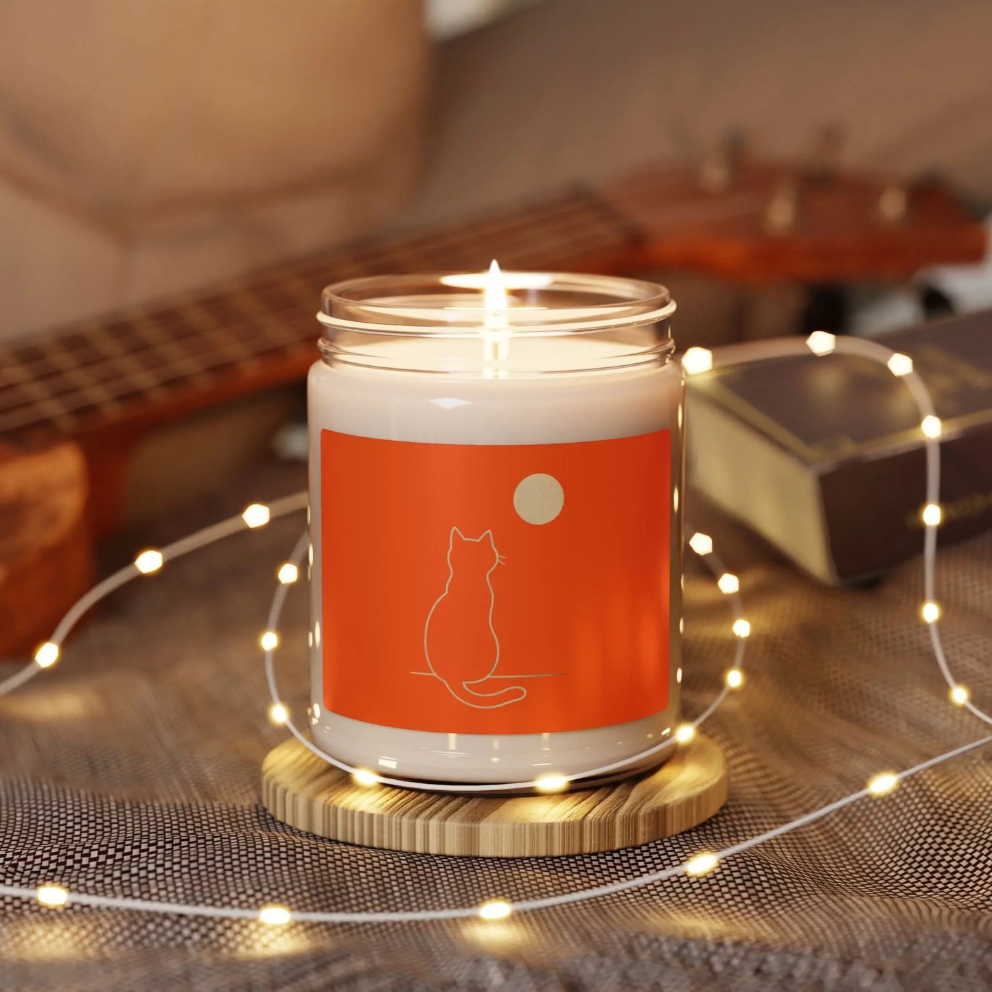 Cozy Cat Candle, Relaxation Candle, Cat Lover Gift, Home Decor Candle, Self-Care Candle, Scented Soy Candle Printify