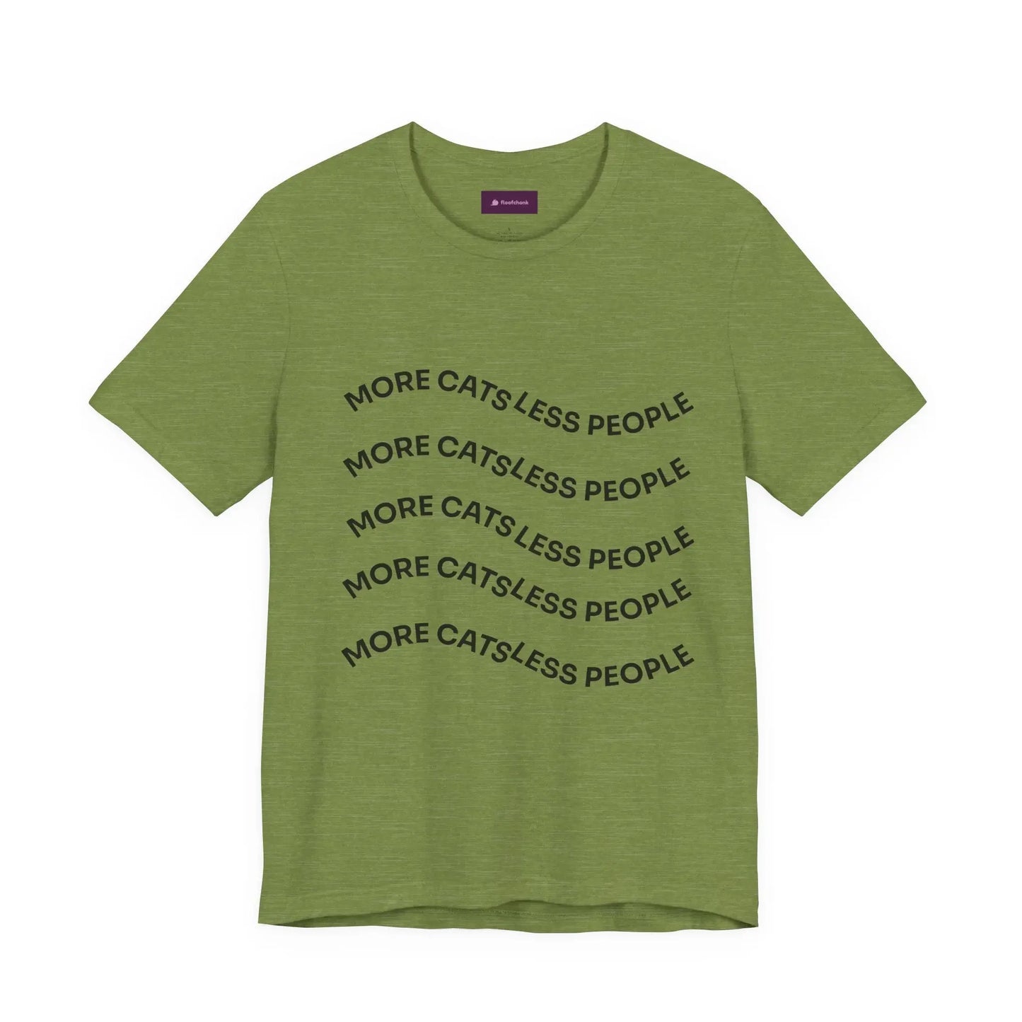 More Cats Less People Cats Graphic Tee - Unisex Jersey Shirt - FloofChonk