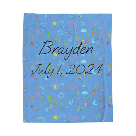 Custom Baby Blanket with Name - Personalized Gift for Cat Lovers | Soft Cozy Throw - FloofChonk