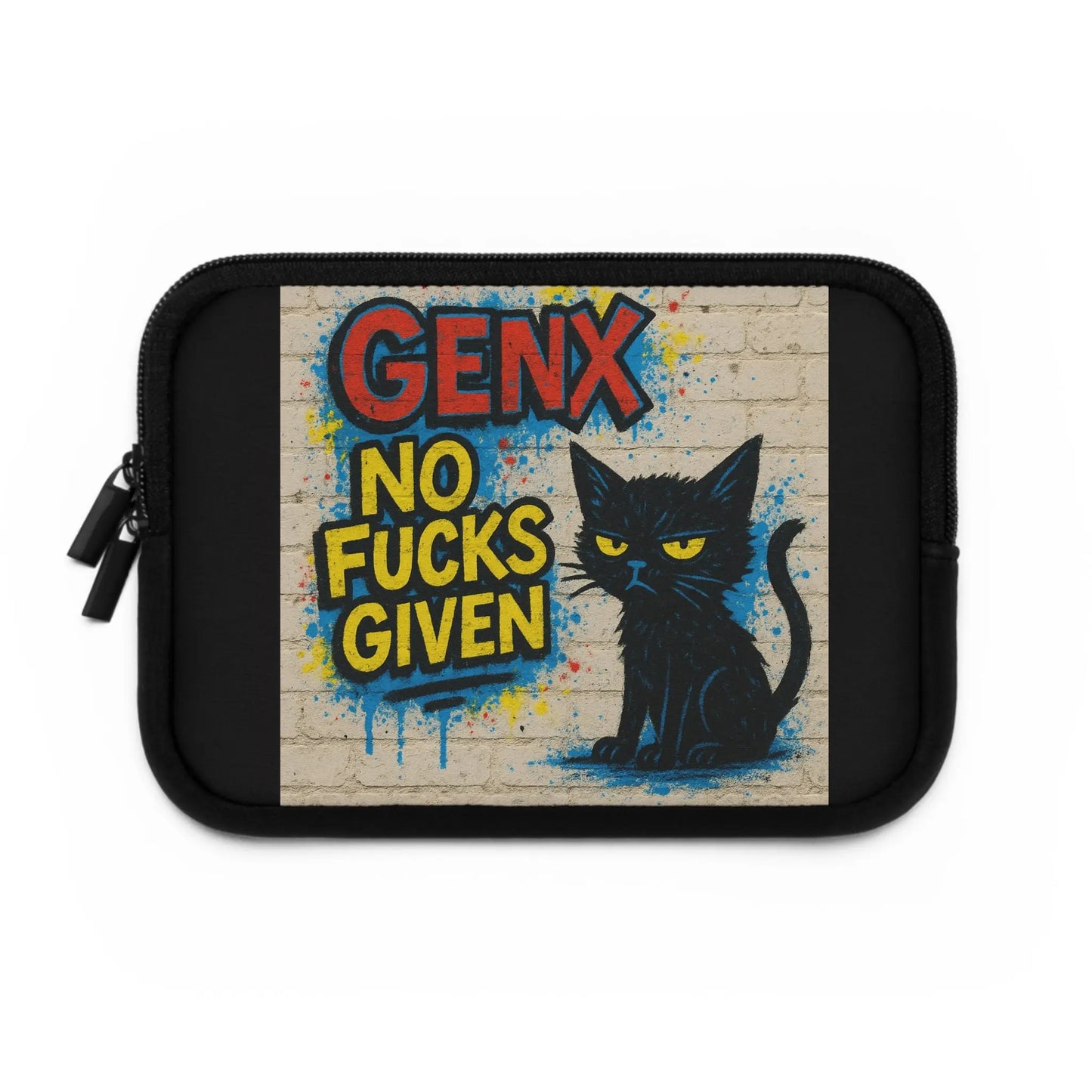 Graffiti Cat Laptop Sleeve Printify