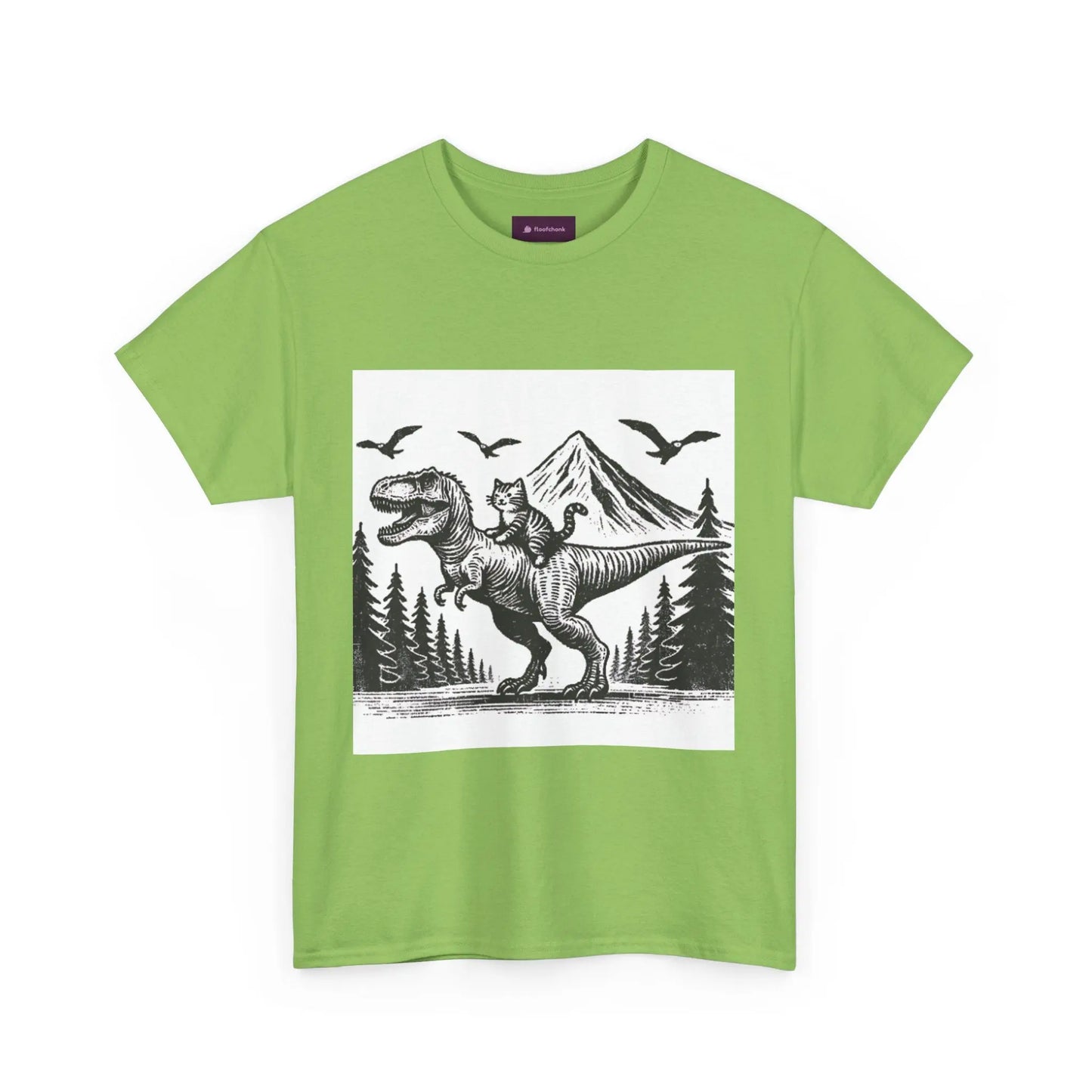 Dinosaur Cat Tee Printify