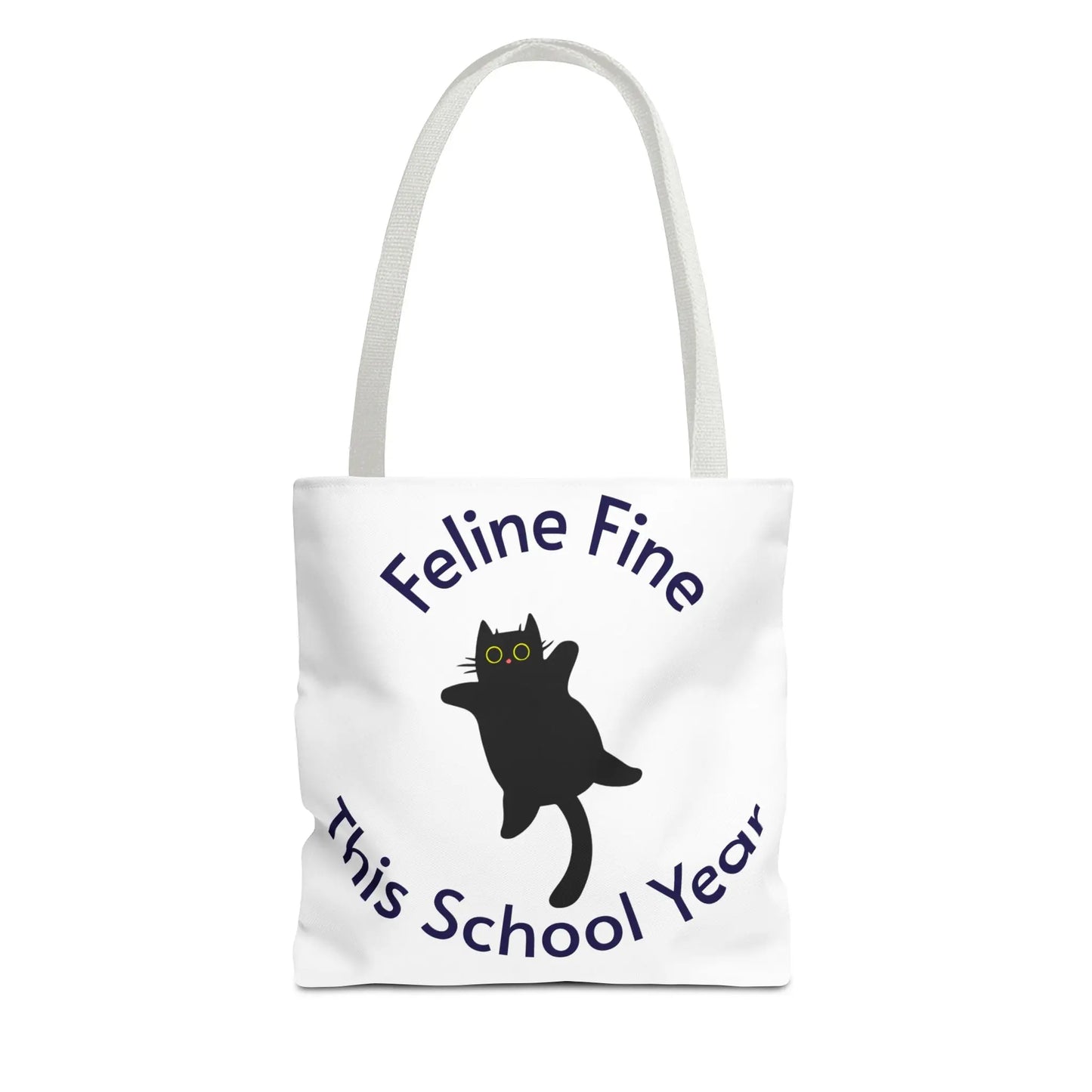 Teacher Tote Bag - Feline Fine This School Year Printify