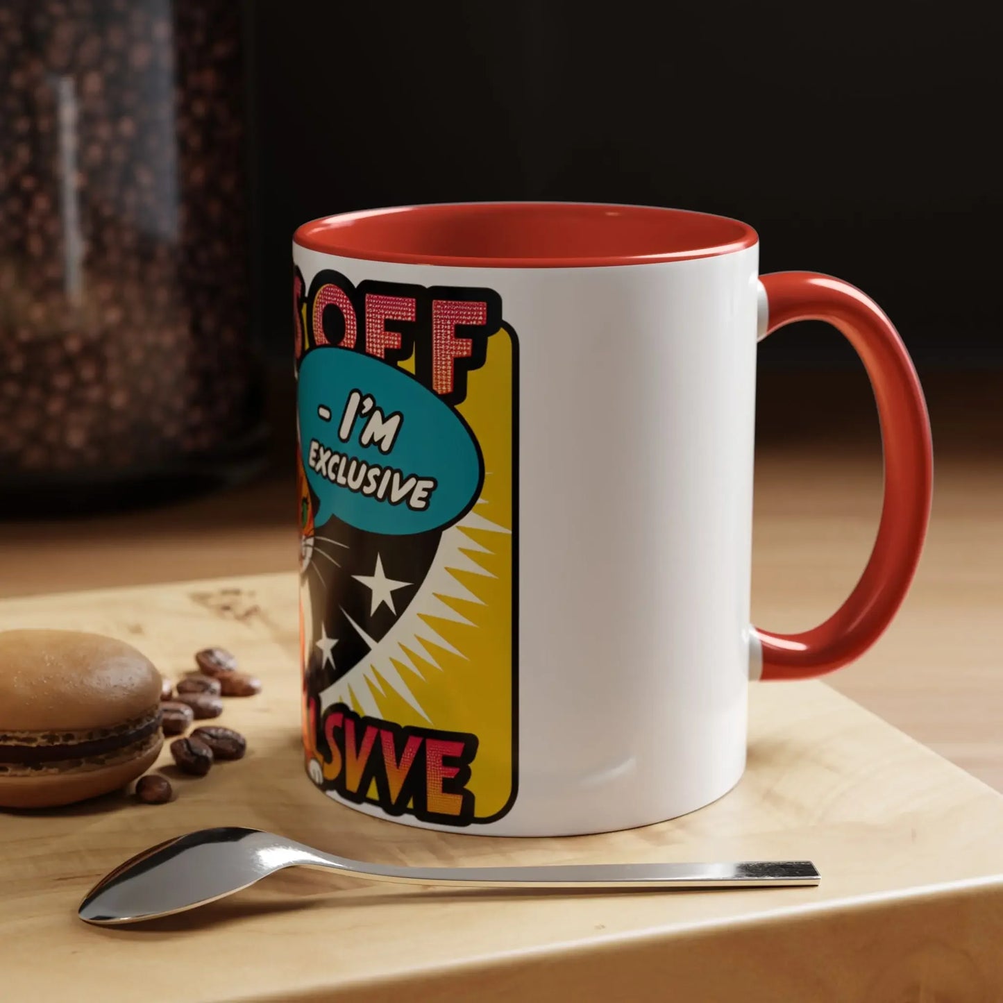 Exclusive Cat Coffee Mug - Paws Off Design, Funny Mugs - FloofChonk Exclusive - FloofChonk