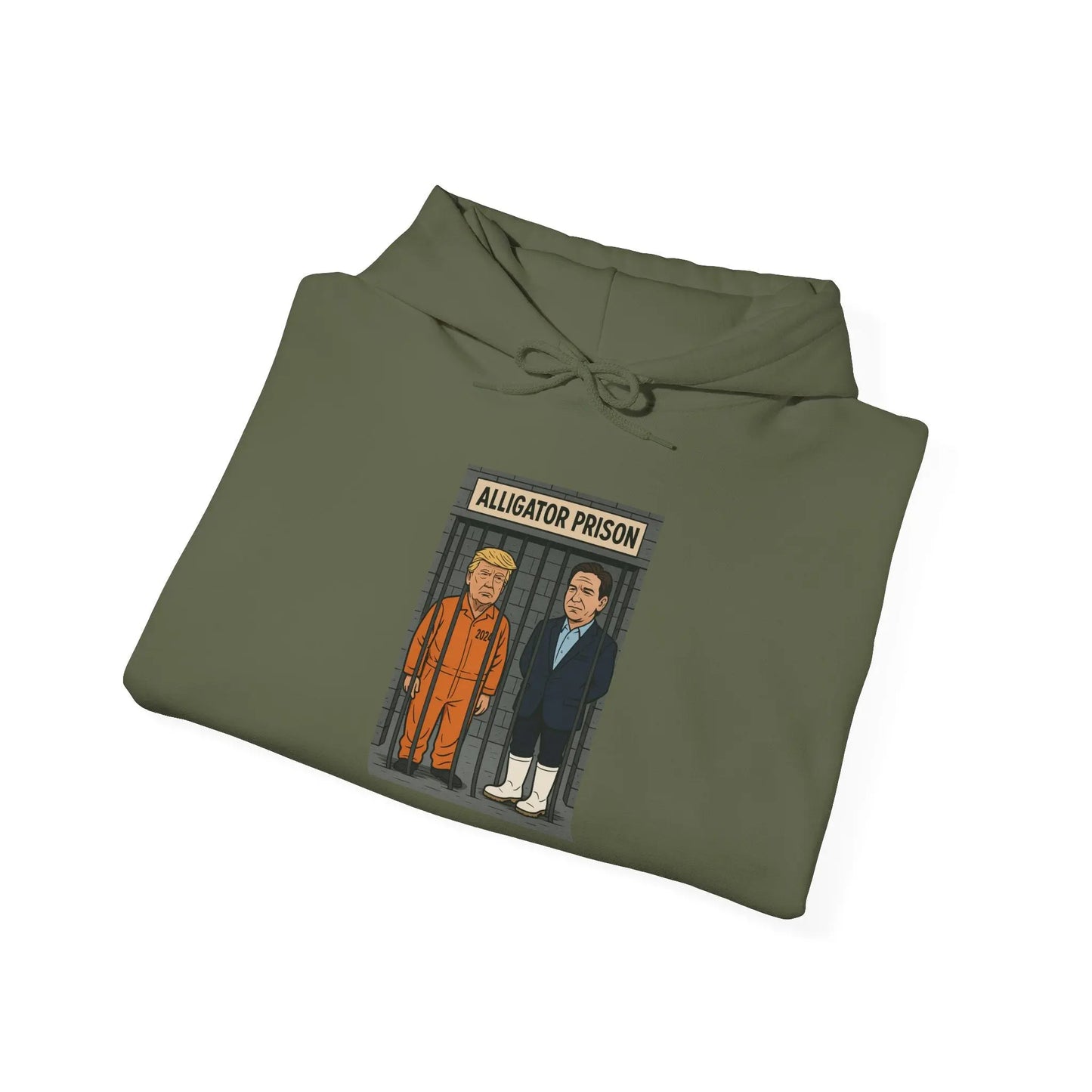 Trump Prison Humor Hoodie - Funny Unisex Sweatshirt, Gift for Friends, Unique Prisoner Design, Cozy Casual Wear, Perfect for Gifting Printify