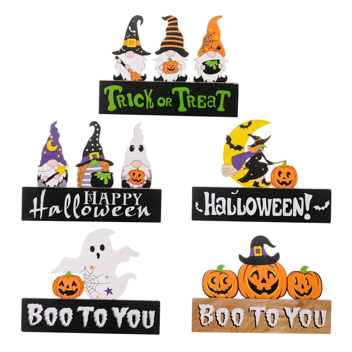 Assorted 2-Piece Halloween Element Ornaments - FloofChonk
